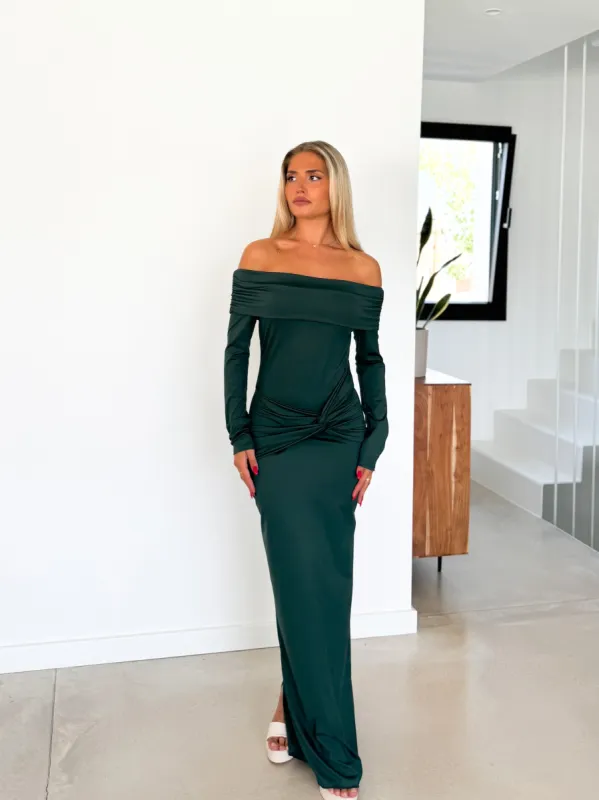 Vestido barco nudo botella sold by Sorellas