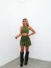 Conjunto halter volantes caqui sold by Sorellas