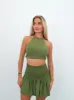 Conjunto halter volantes caqui sold by Sorellas