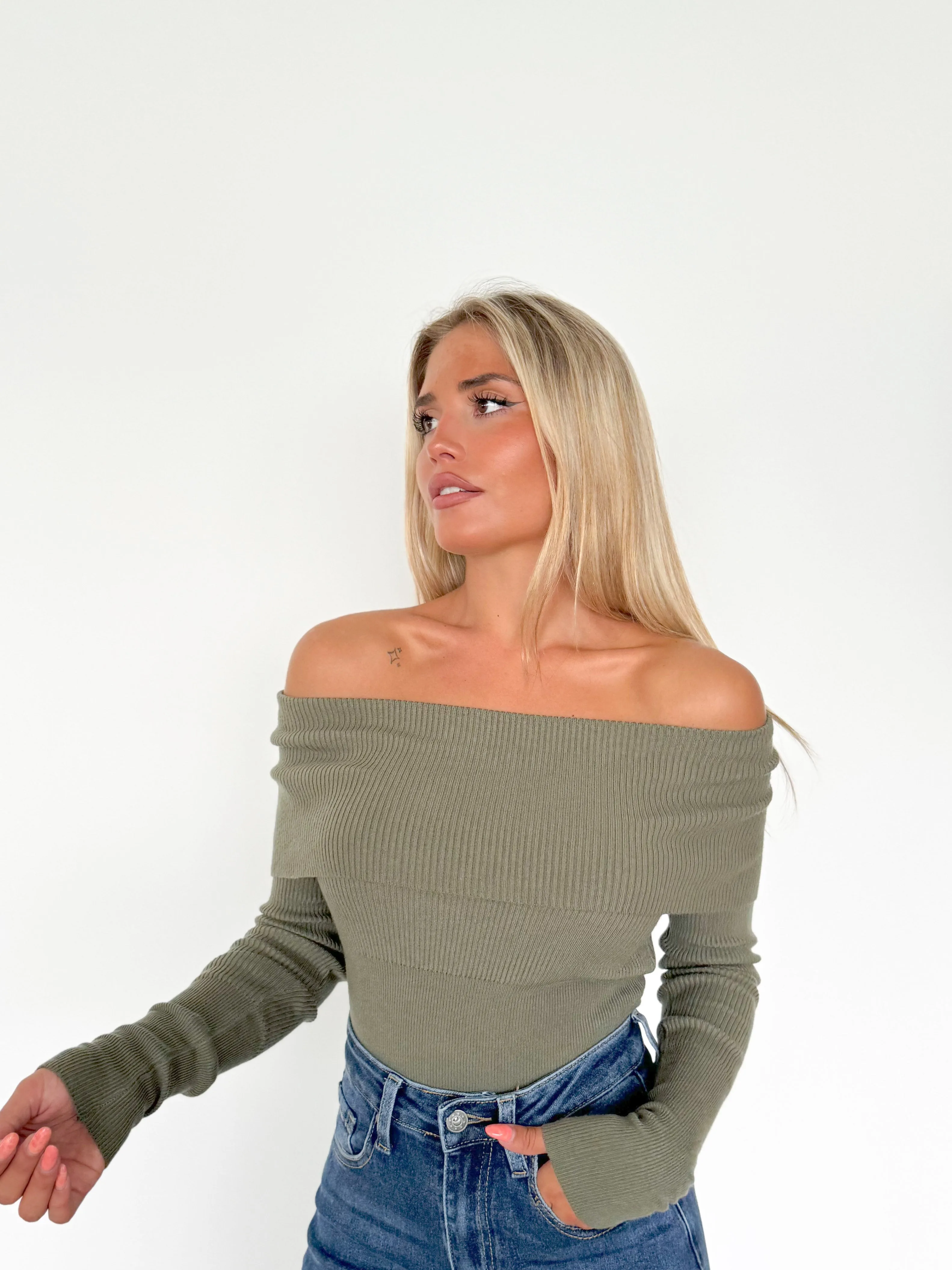 Jersey barco canalé caqui sold by Sorellas product image thumbnail 3