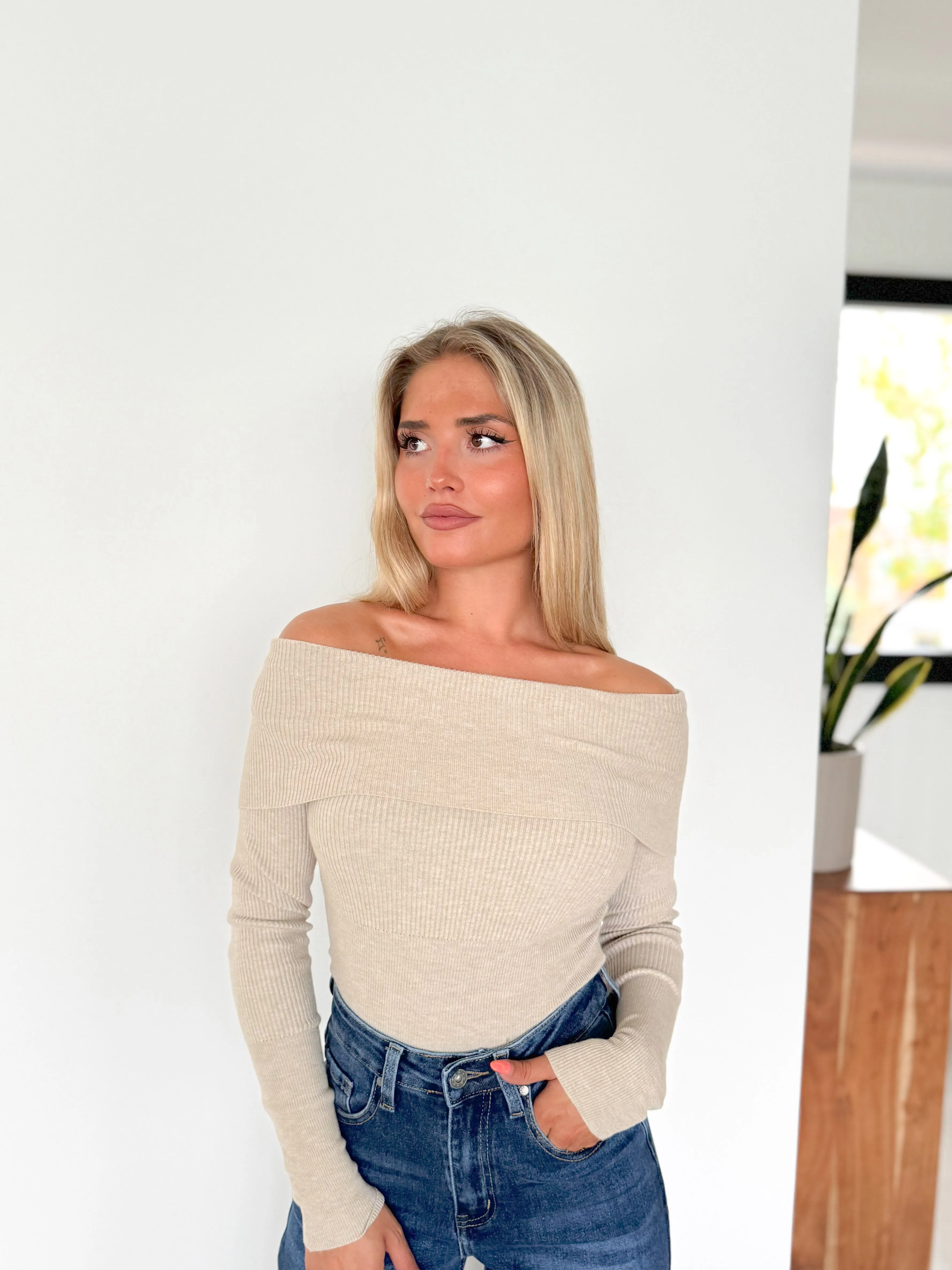 Jersey barco canalé beige sold by Sorellas product image thumbnail 5