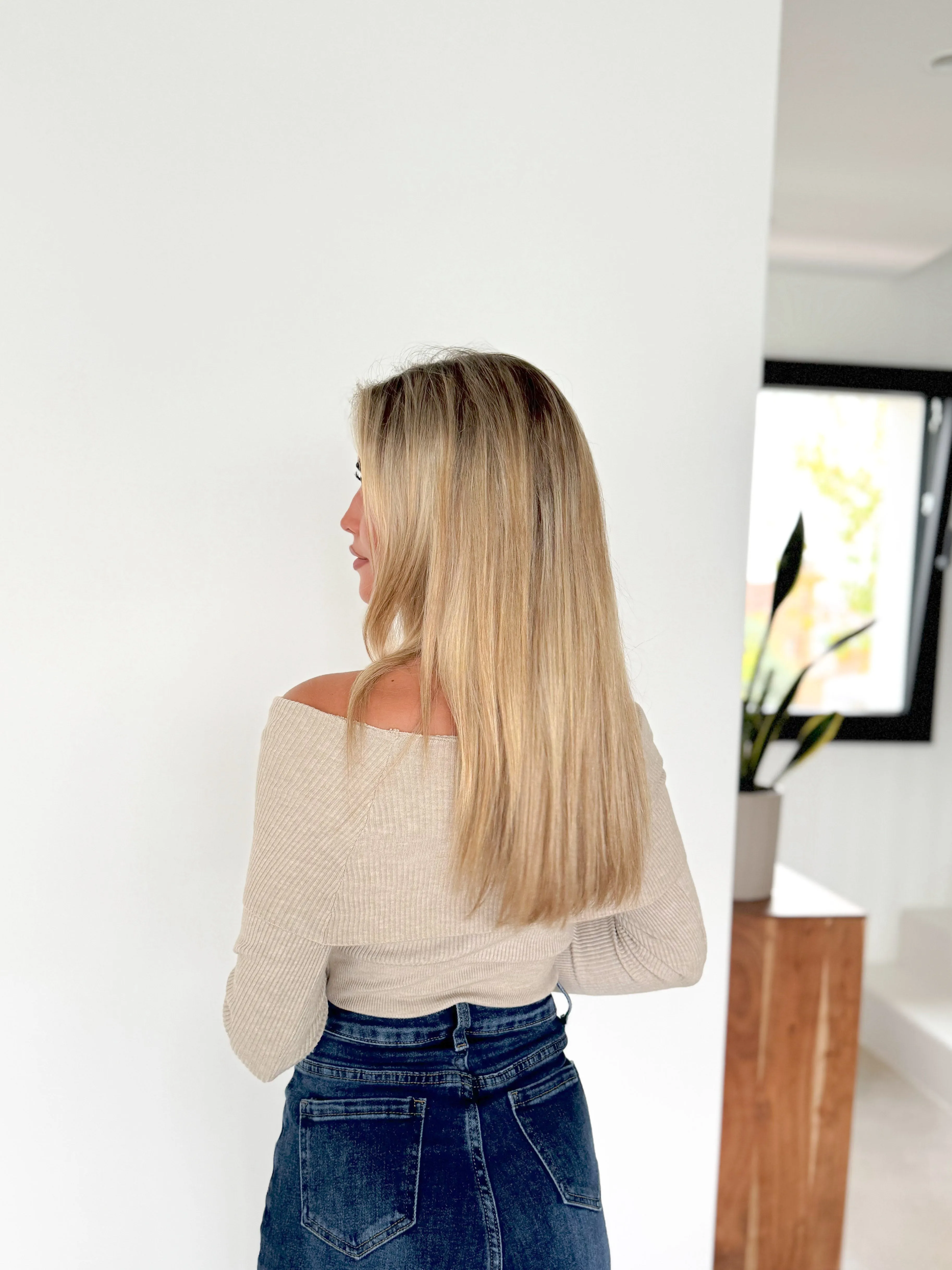 Jersey barco canalé beige sold by Sorellas product image thumbnail 2