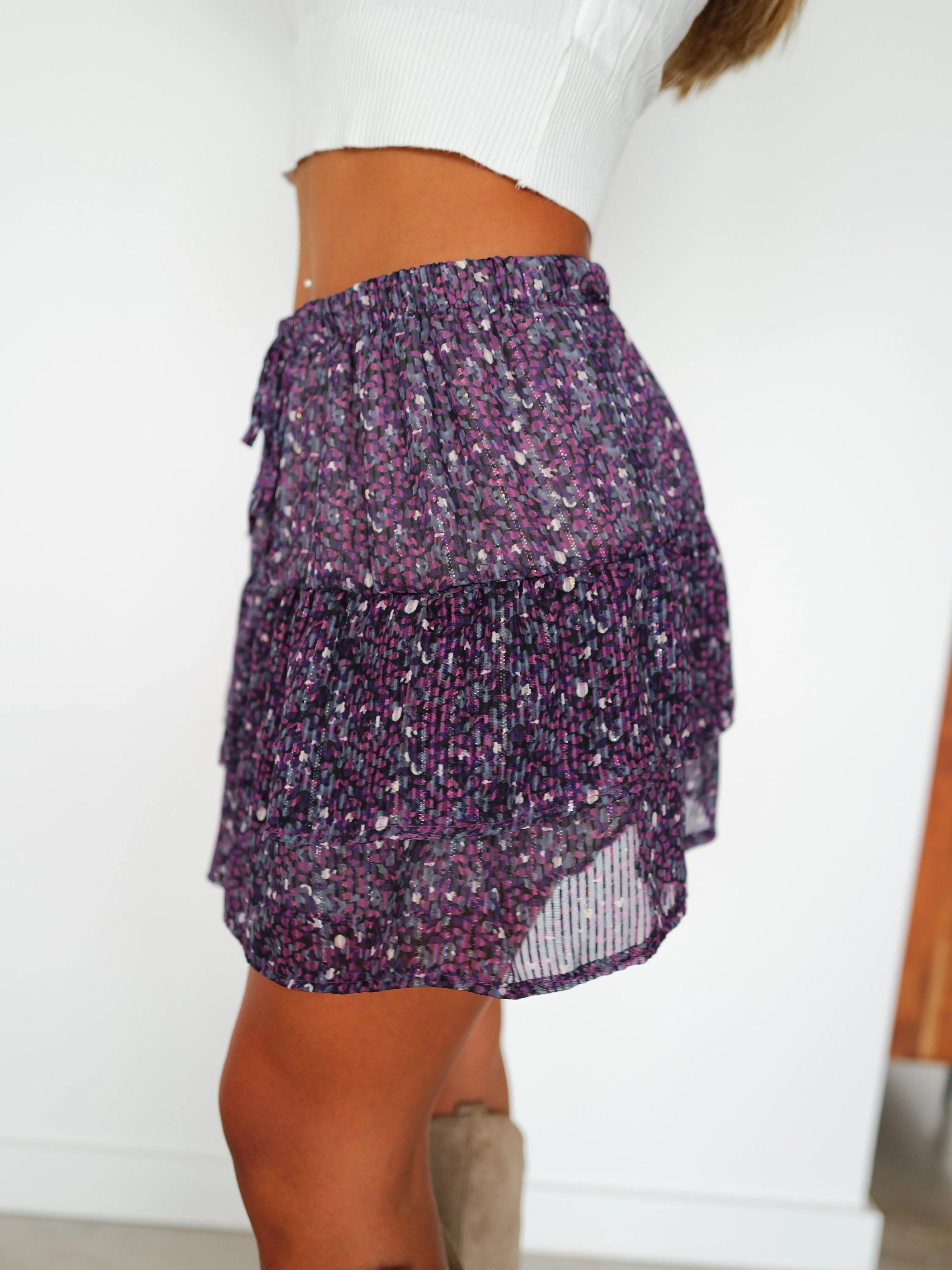Falda mini lazo volantes lila sold by Sorellas product image thumbnail 4