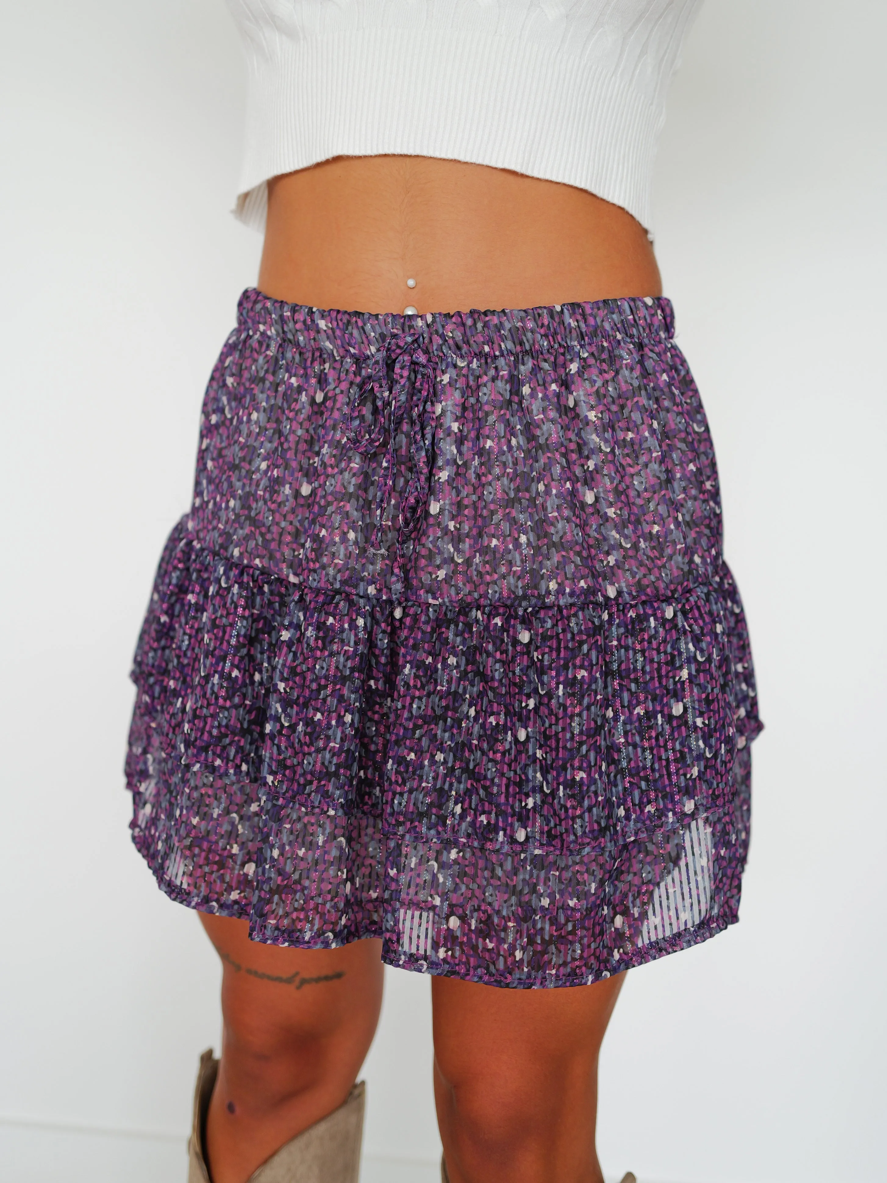 Falda mini lazo volantes lila sold by Sorellas product image thumbnail 3