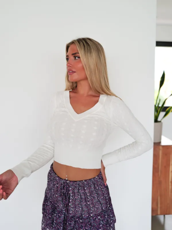 Jersey trenzado blanco sold by Sorellas