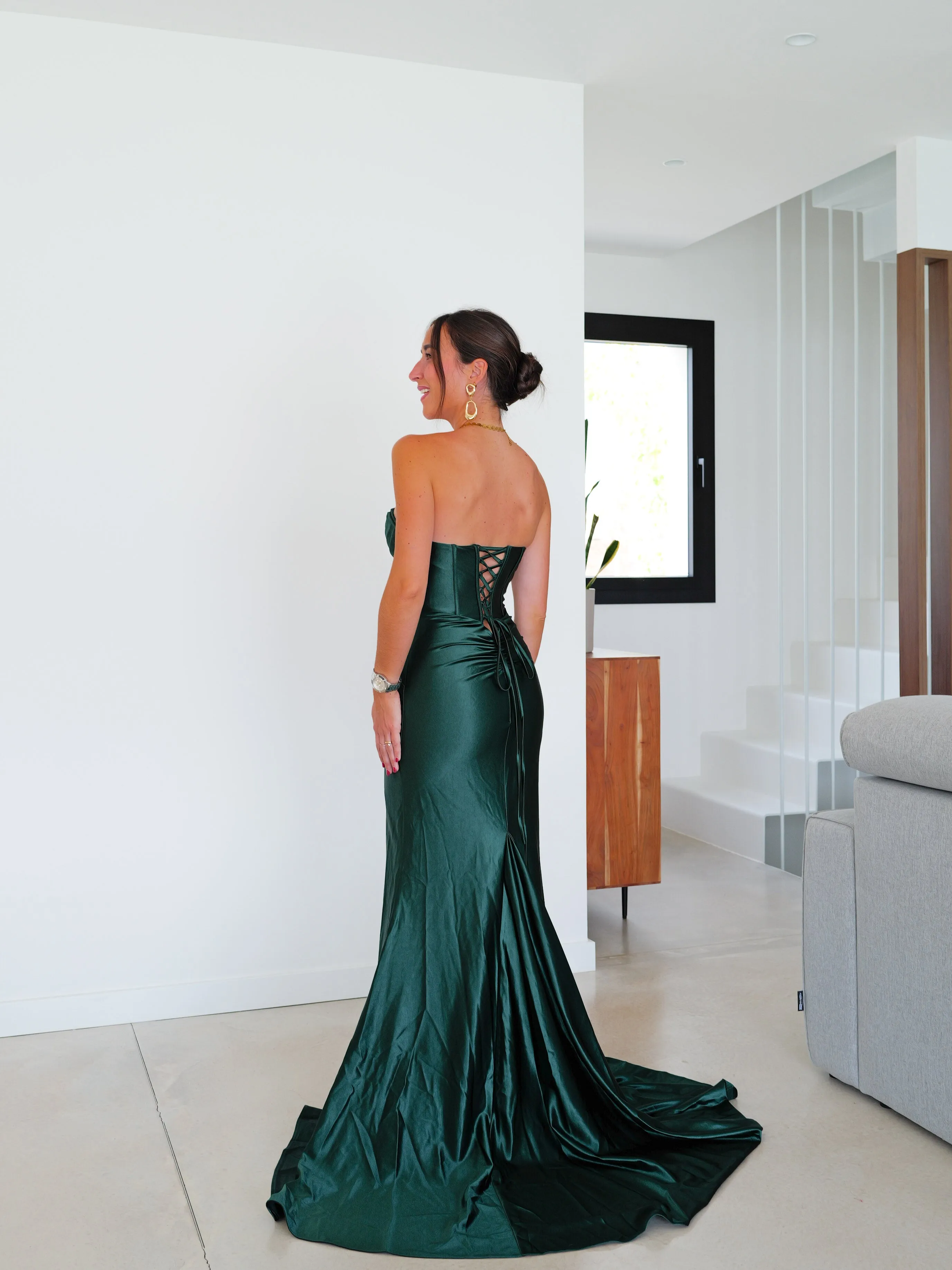 Vestido corsé bandas nudo verde sold by Sorellas product image thumbnail 2
