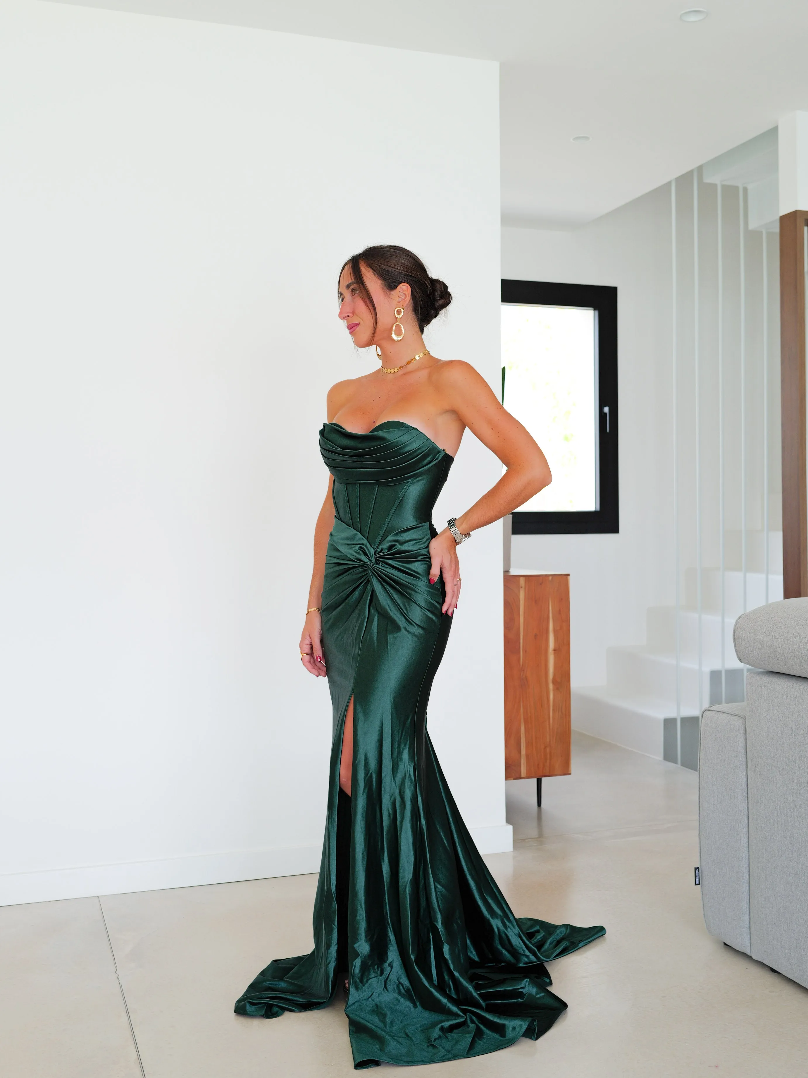 Vestido corsé bandas nudo verde sold by Sorellas product image thumbnail 3