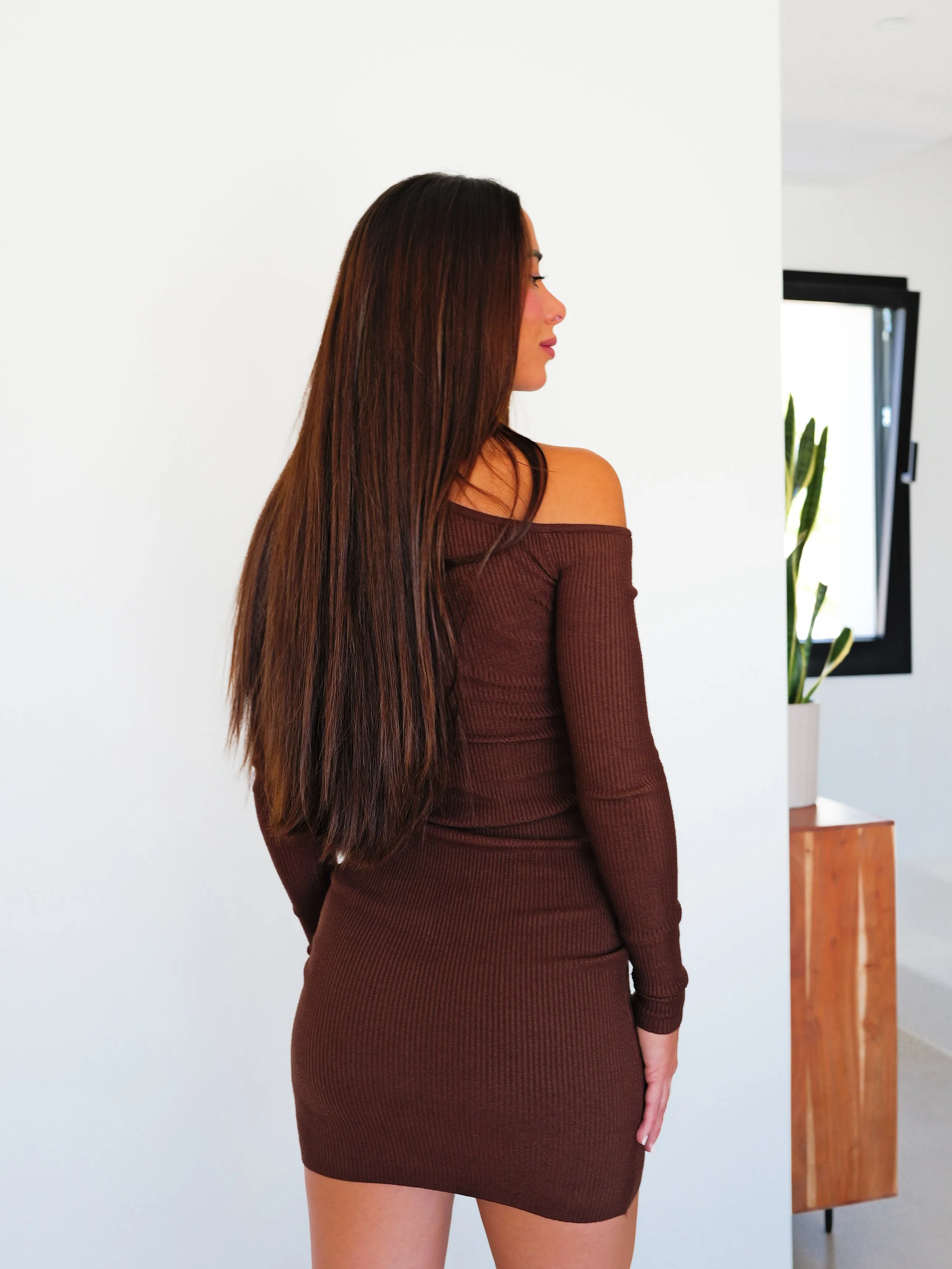 Vestido asim choker canalé chocolate sold by Sorellas product image thumbnail 5