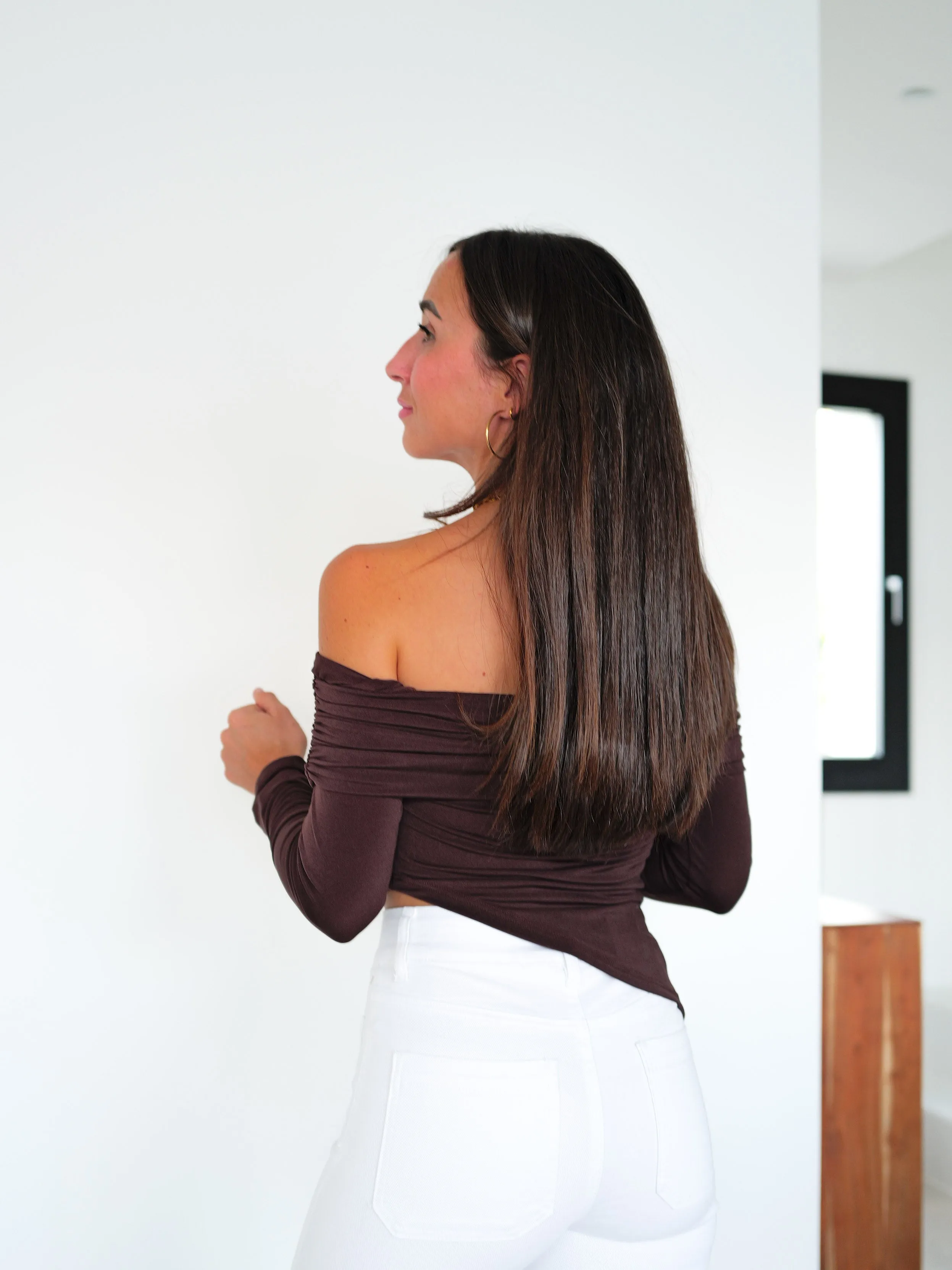 Top asimétrico barco chocolate sold by Sorellas product image thumbnail 3