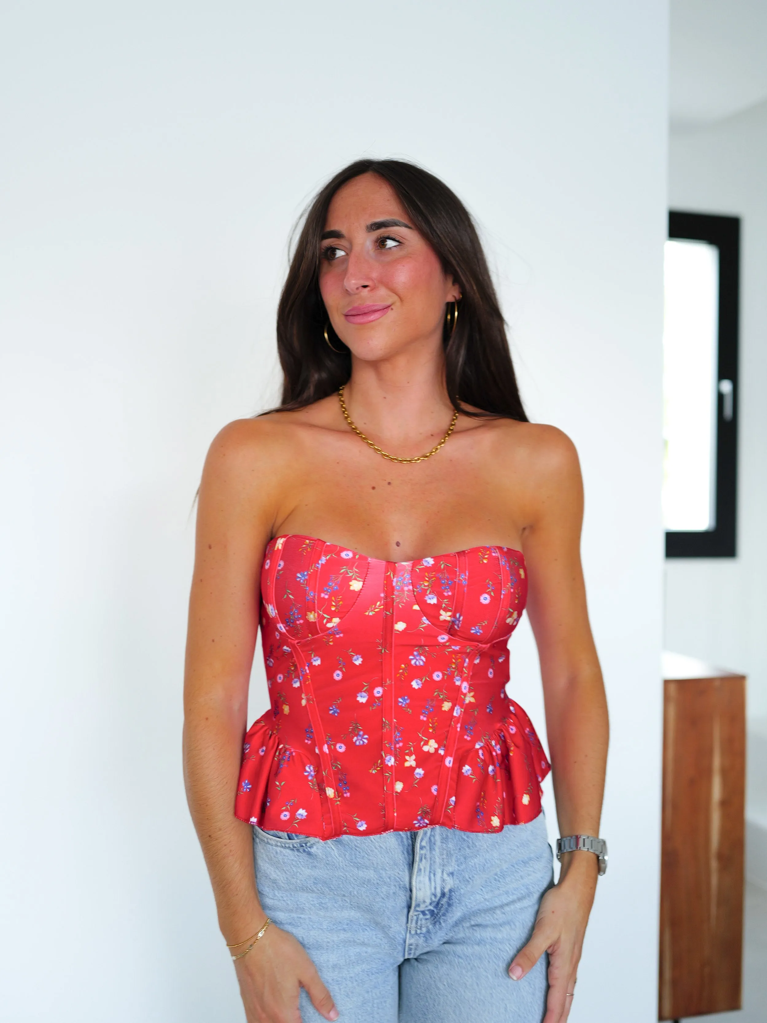 Top corsé volantes rojo sold by Sorellas product image thumbnail 3
