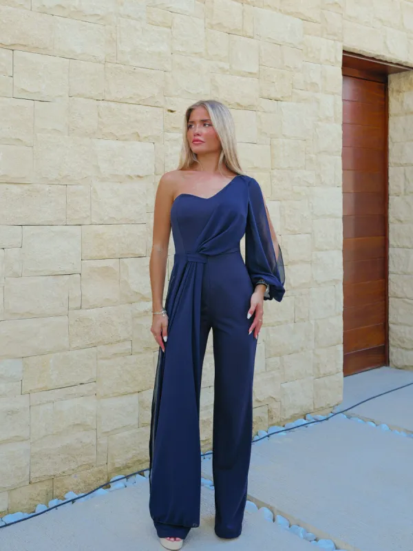 Mono manga tulle marino sold by Sorellas