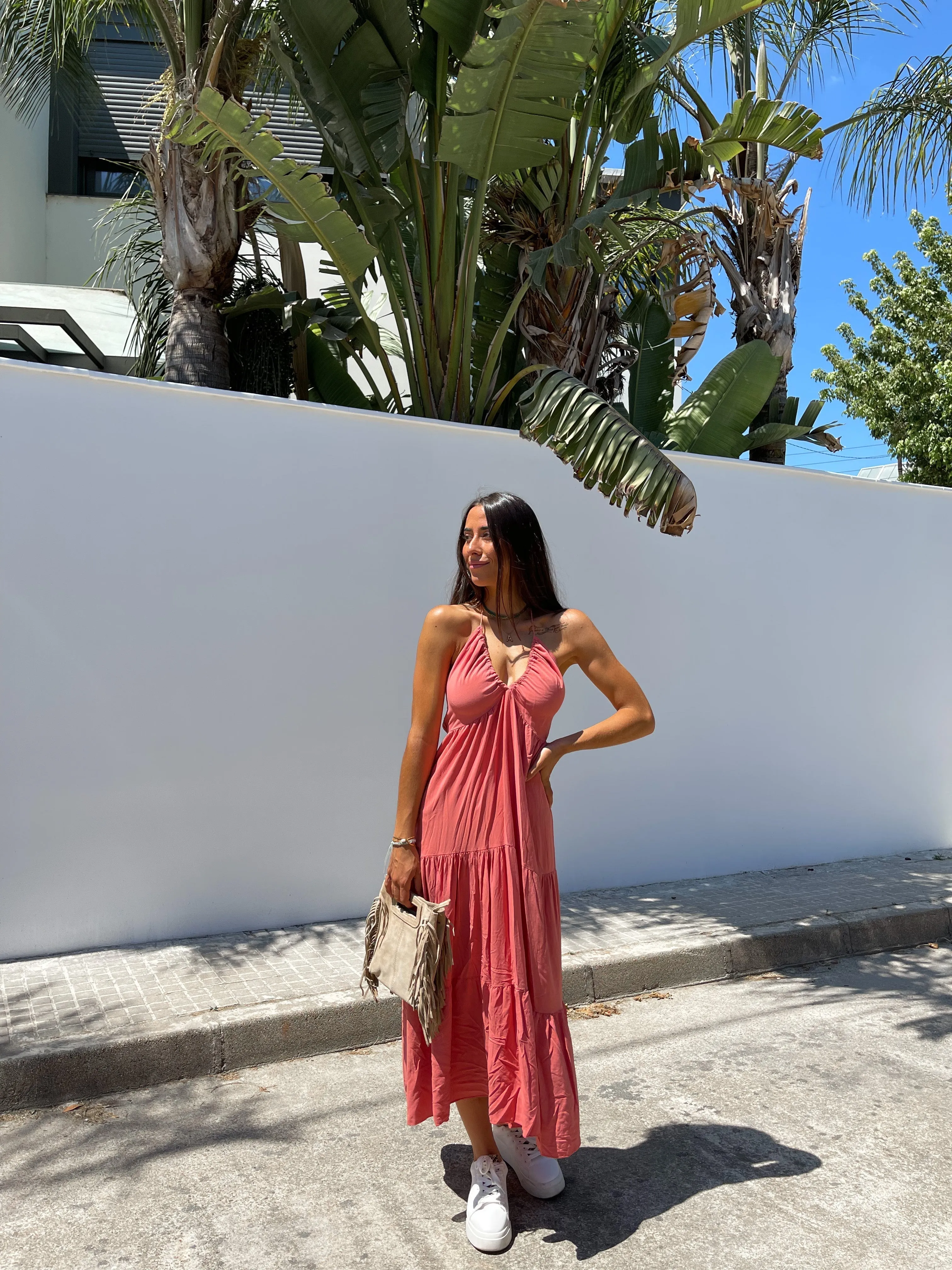 Vestido largo lino caldera sold by Sorellas product image thumbnail 5