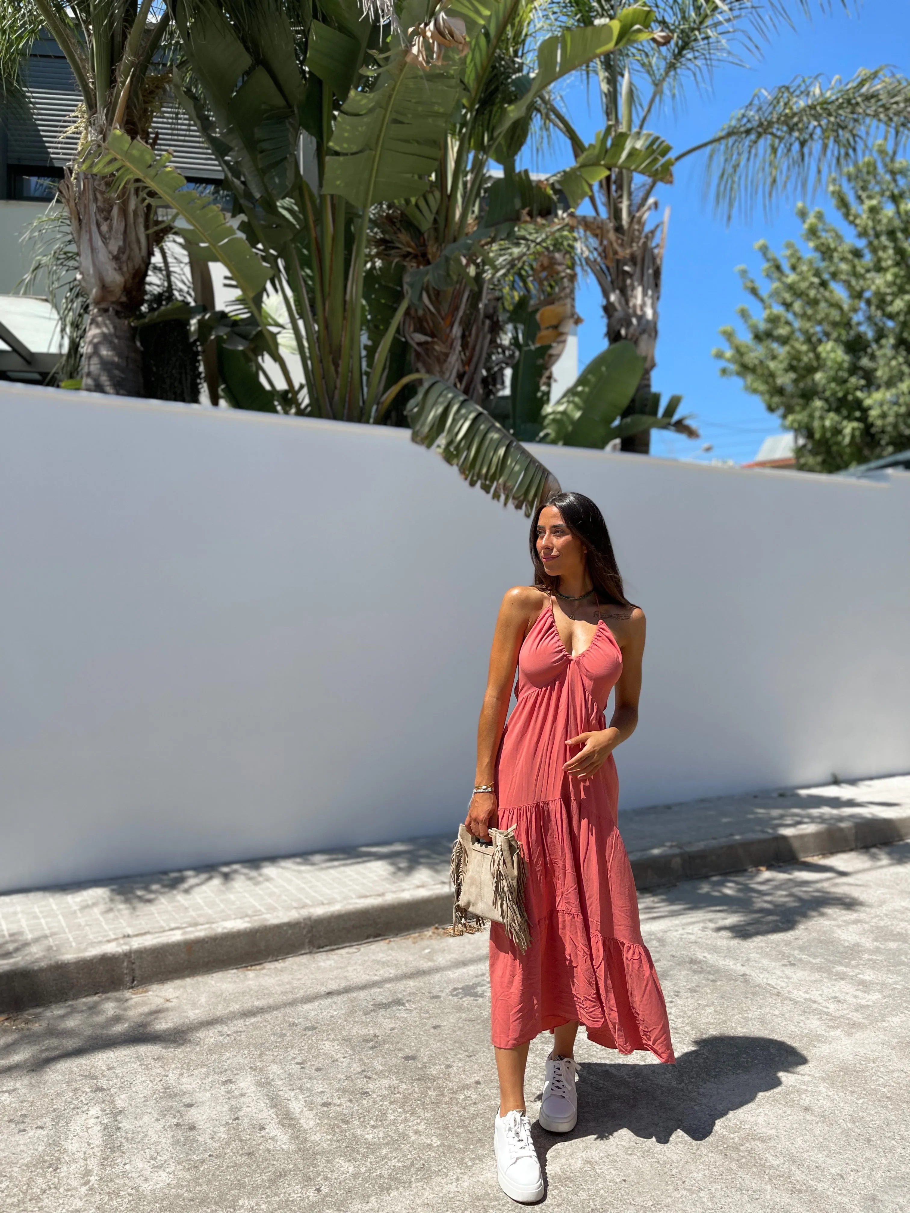 Vestido largo lino caldera sold by Sorellas product image thumbnail 2