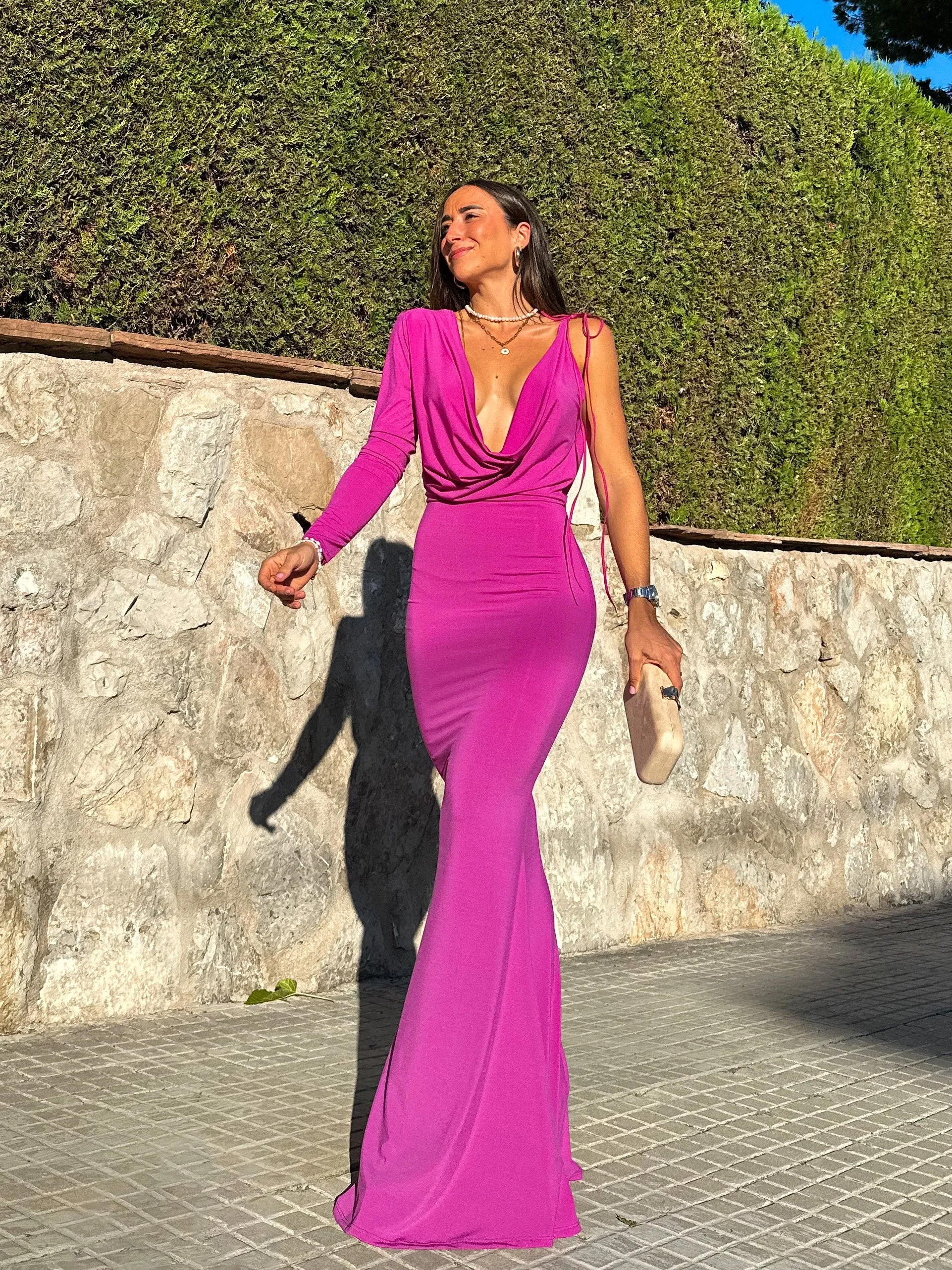 Vestido cascada asim amarena sold by Sorellas product image thumbnail 4