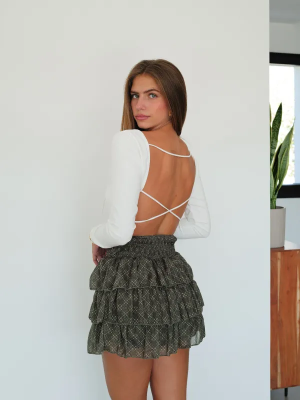 Body manga espalda blanco sold by Sorellas