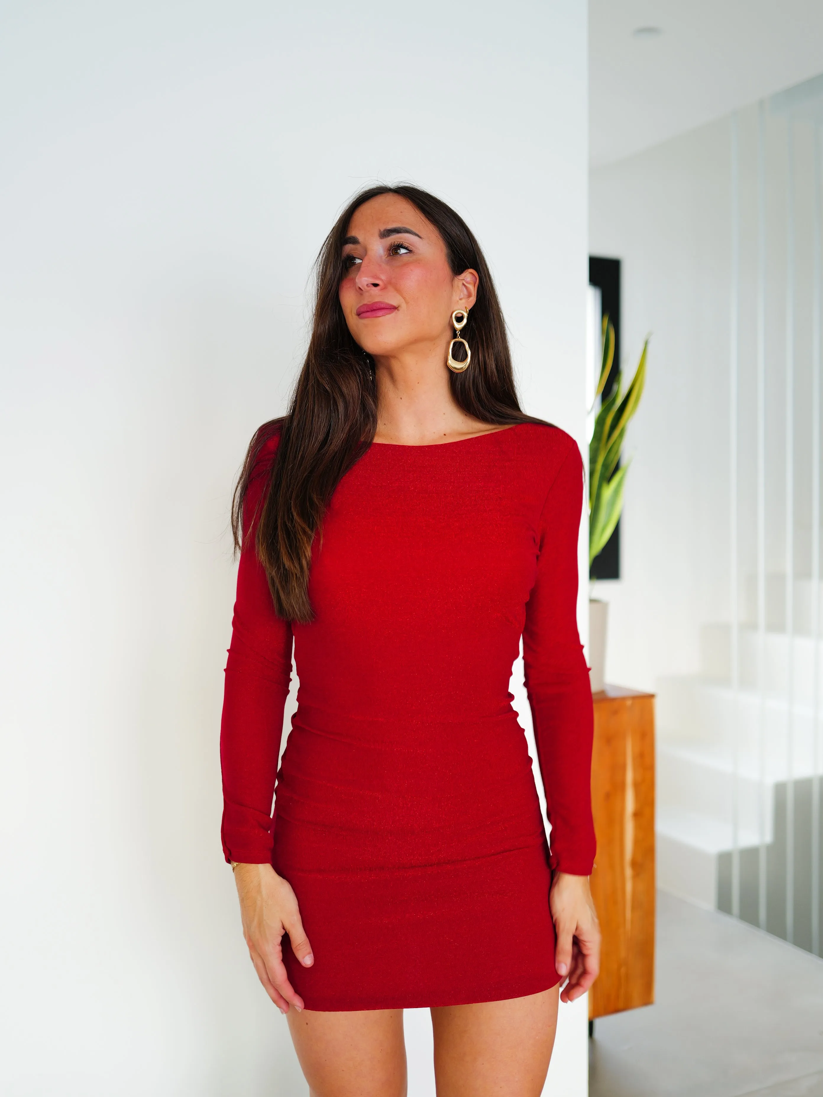 Vestido espalda lurex rojo sold by Sorellas product image thumbnail 3