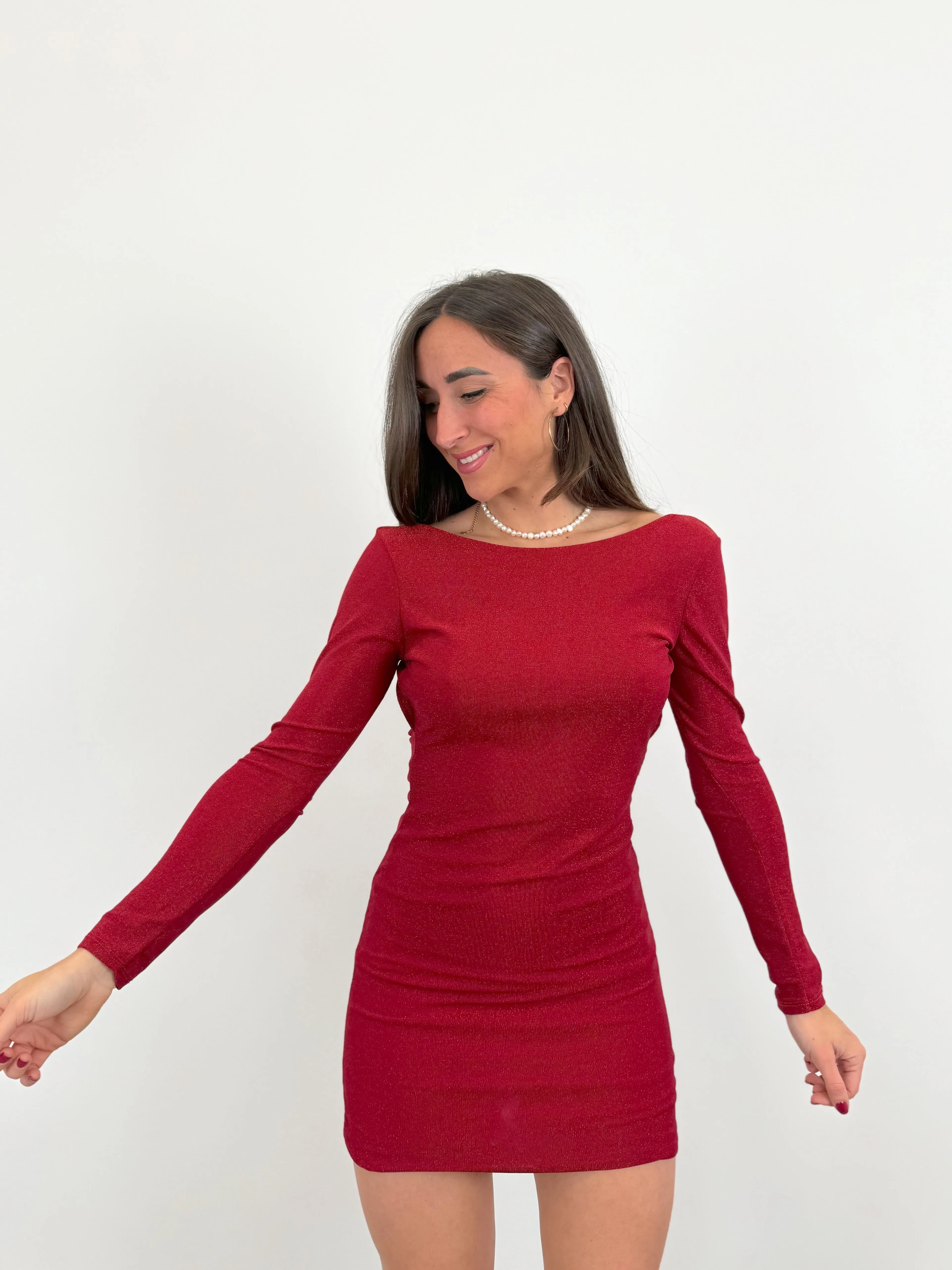 Vestido espalda lurex rojo sold by Sorellas product image thumbnail 5