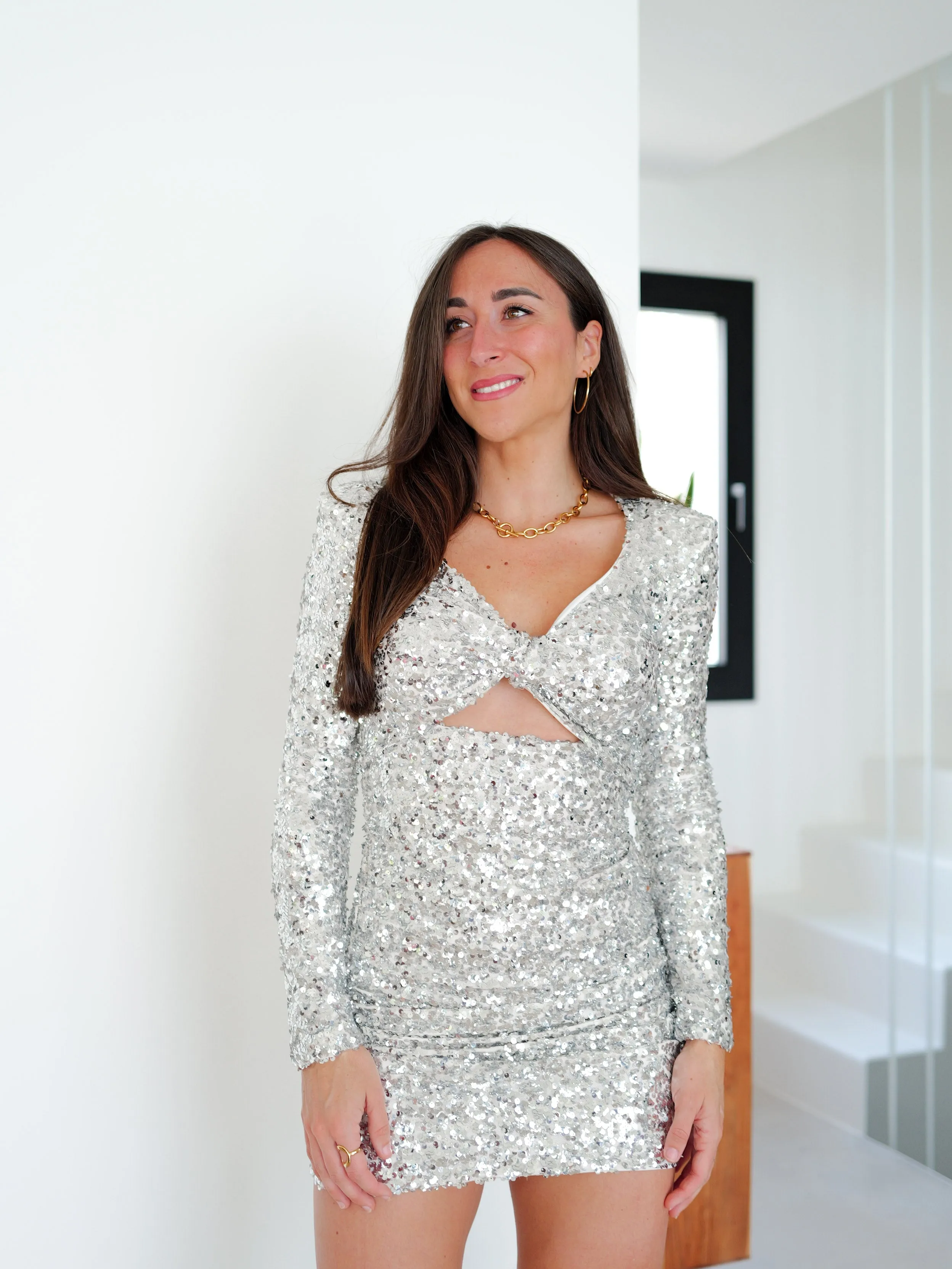 Vestido mini glitter nudo plata sold by Sorellas product image thumbnail 4