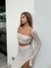 Conjunto glitter midi beige sold by Sorellas