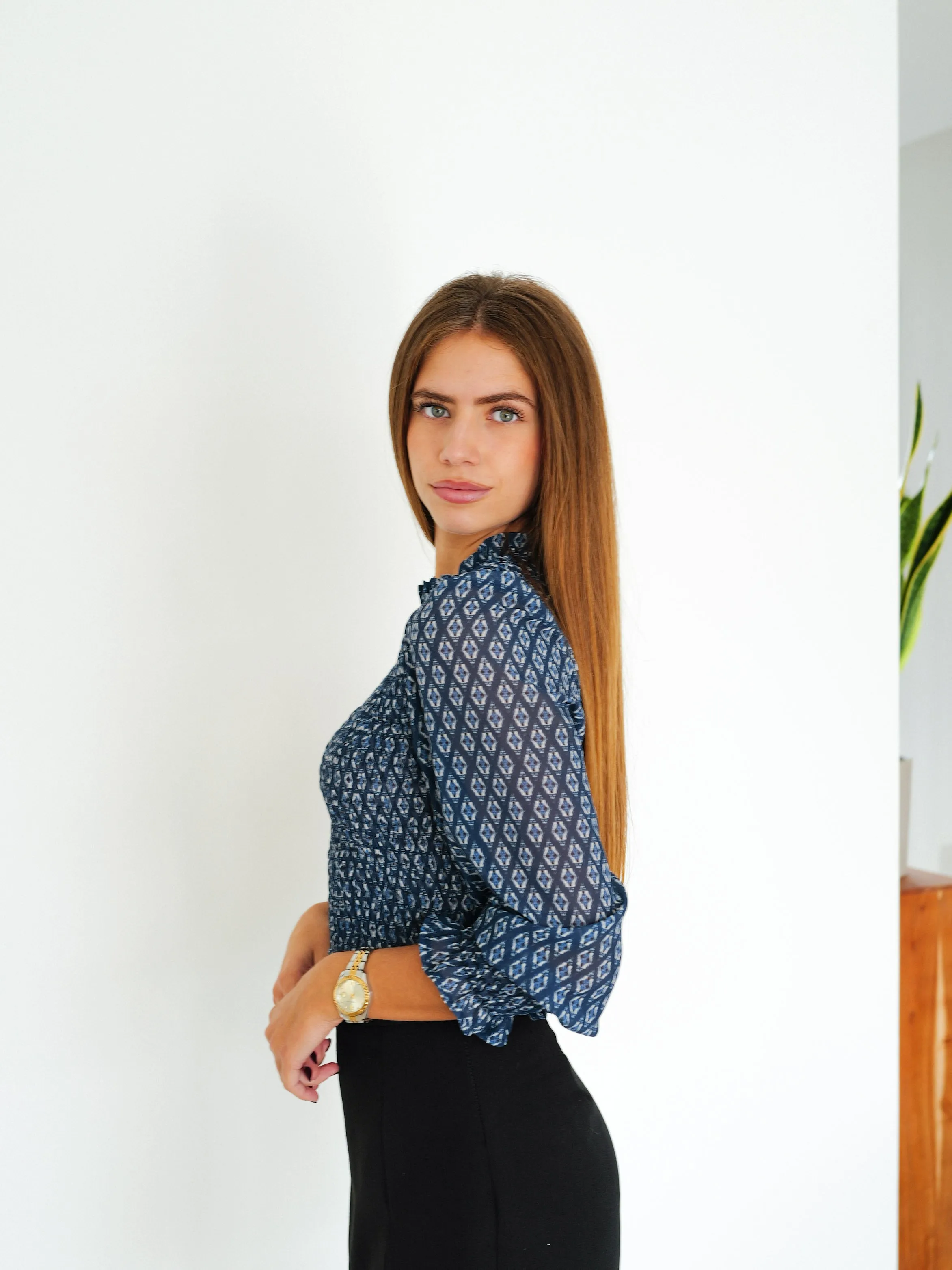 Blusa nido estampado azul sold by Sorellas product image thumbnail 3