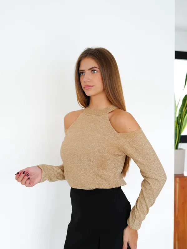 Jersey hombros brillo dorado sold by Sorellas