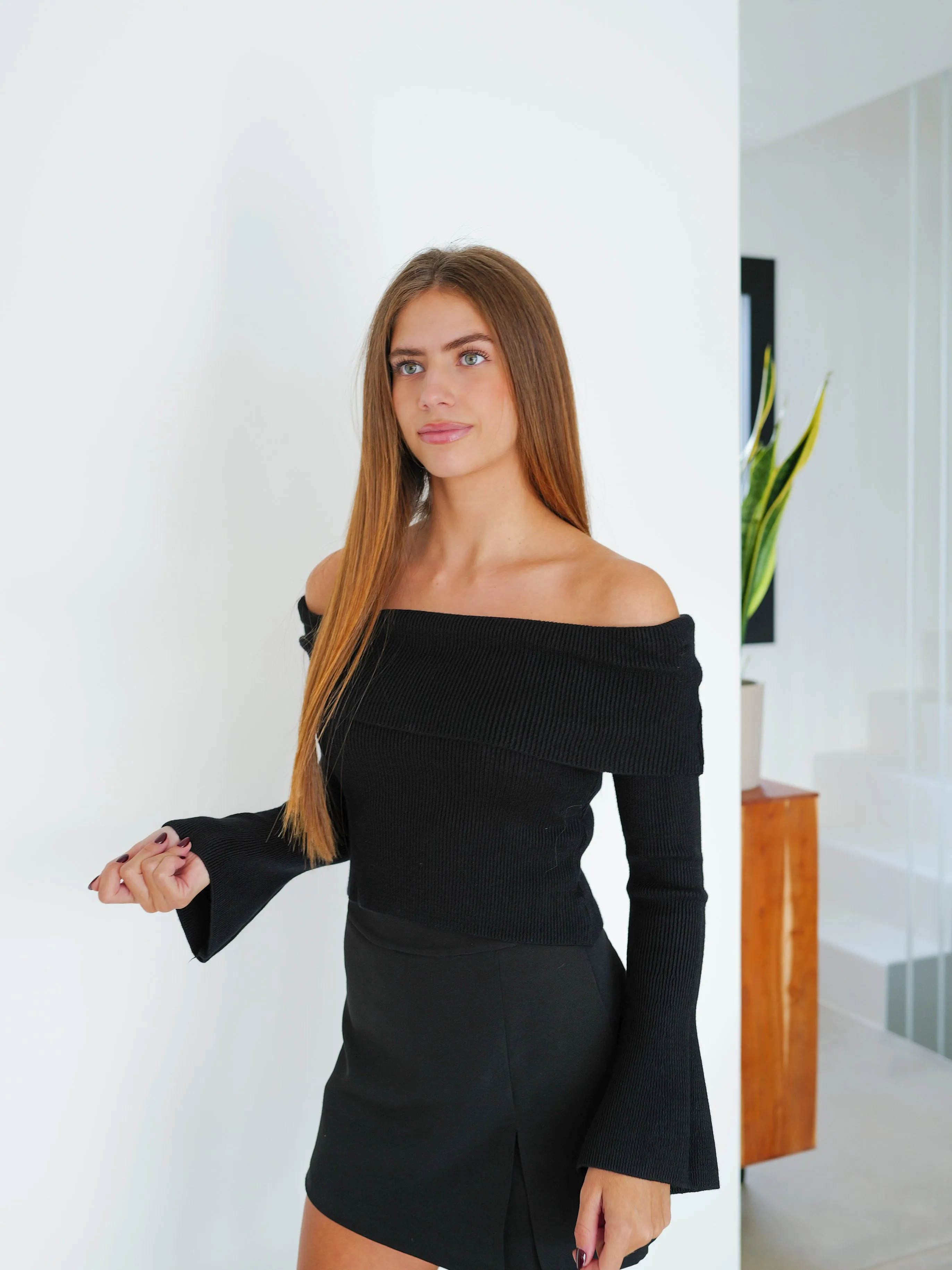 Jersey barco manga acampanada negro sold by Sorellas