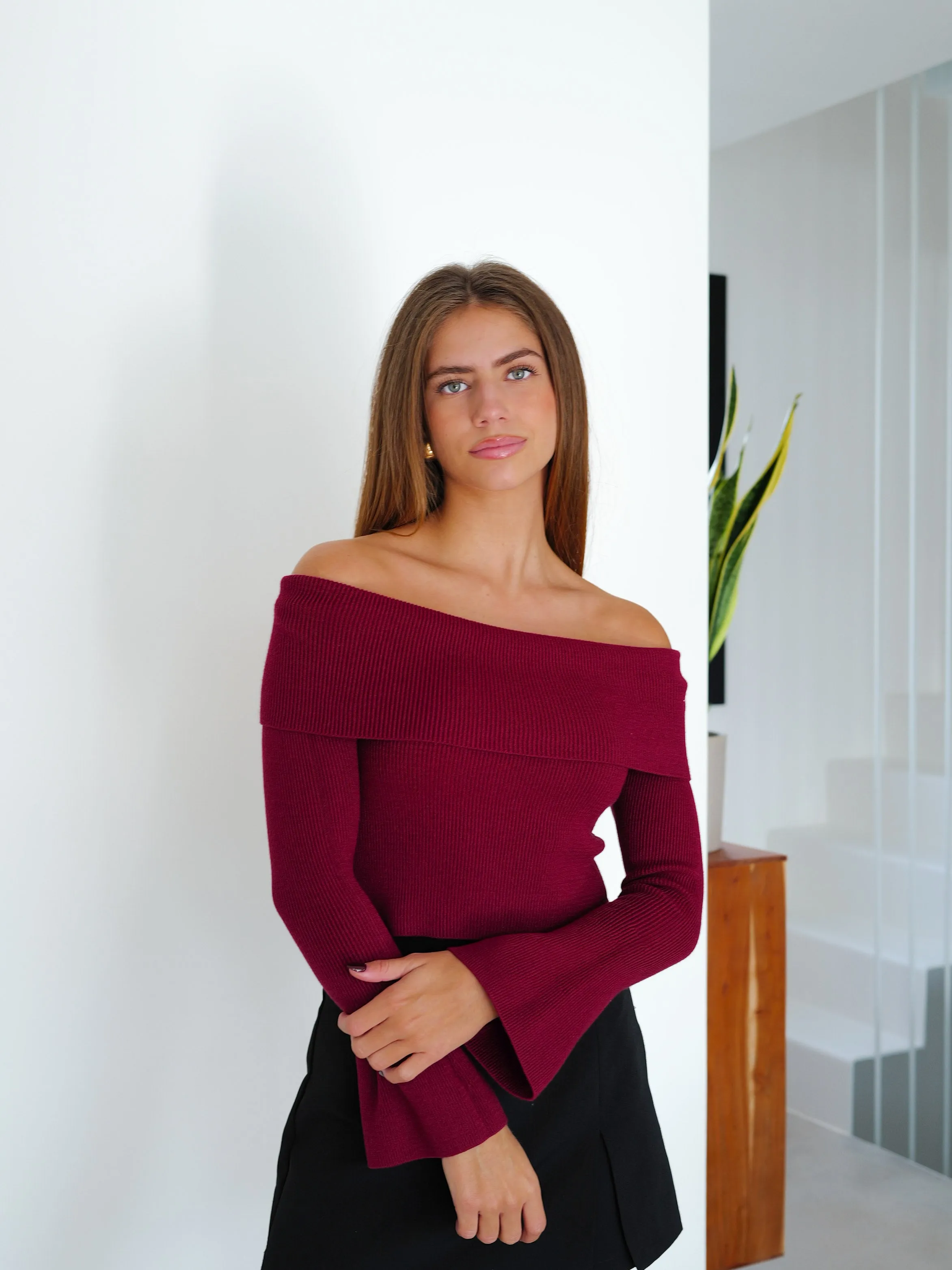 Jersey barco manga acampanada burdeos sold by Sorellas product image thumbnail 2