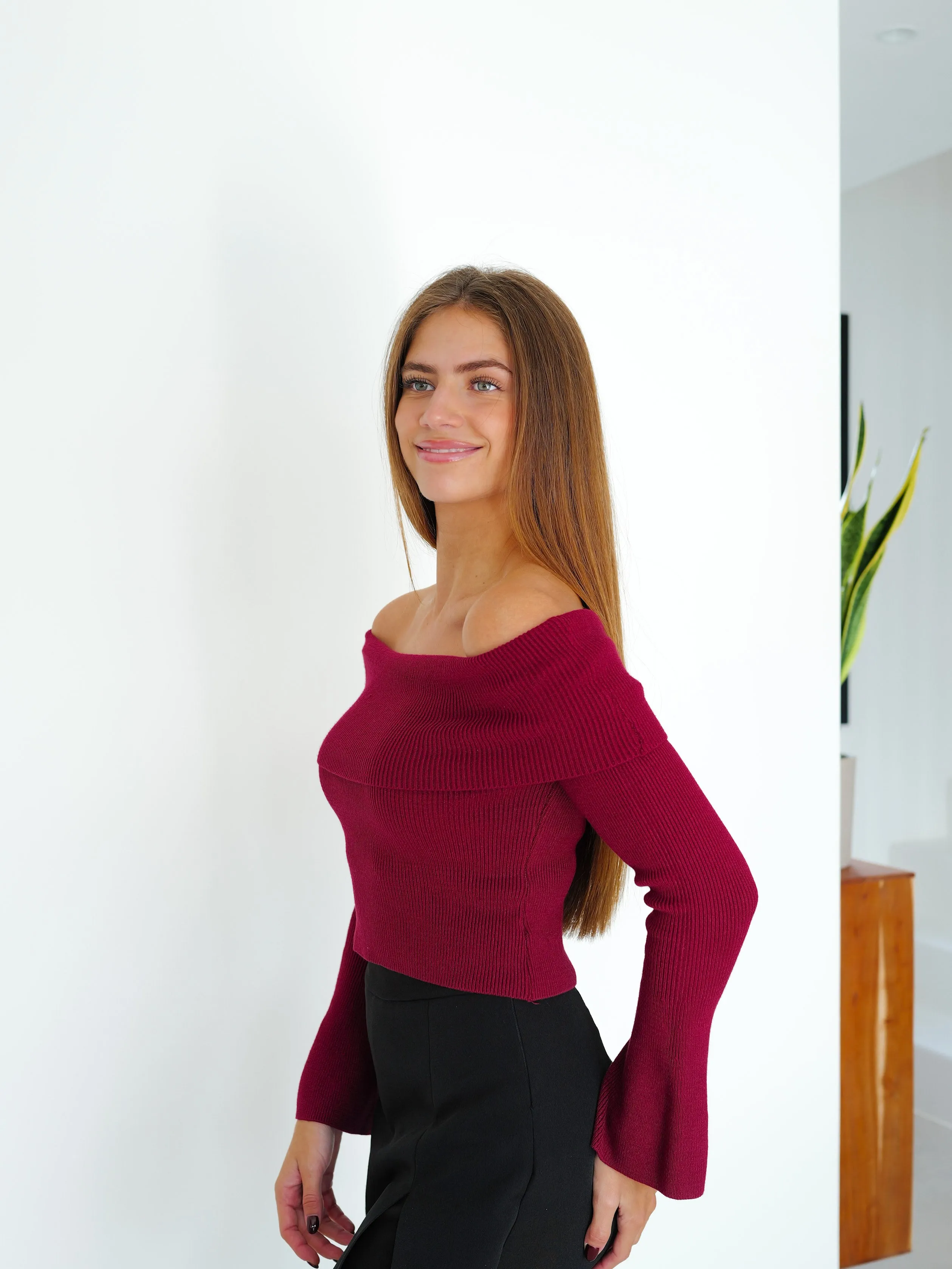 Jersey barco manga acampanada burdeos sold by Sorellas product image thumbnail 3