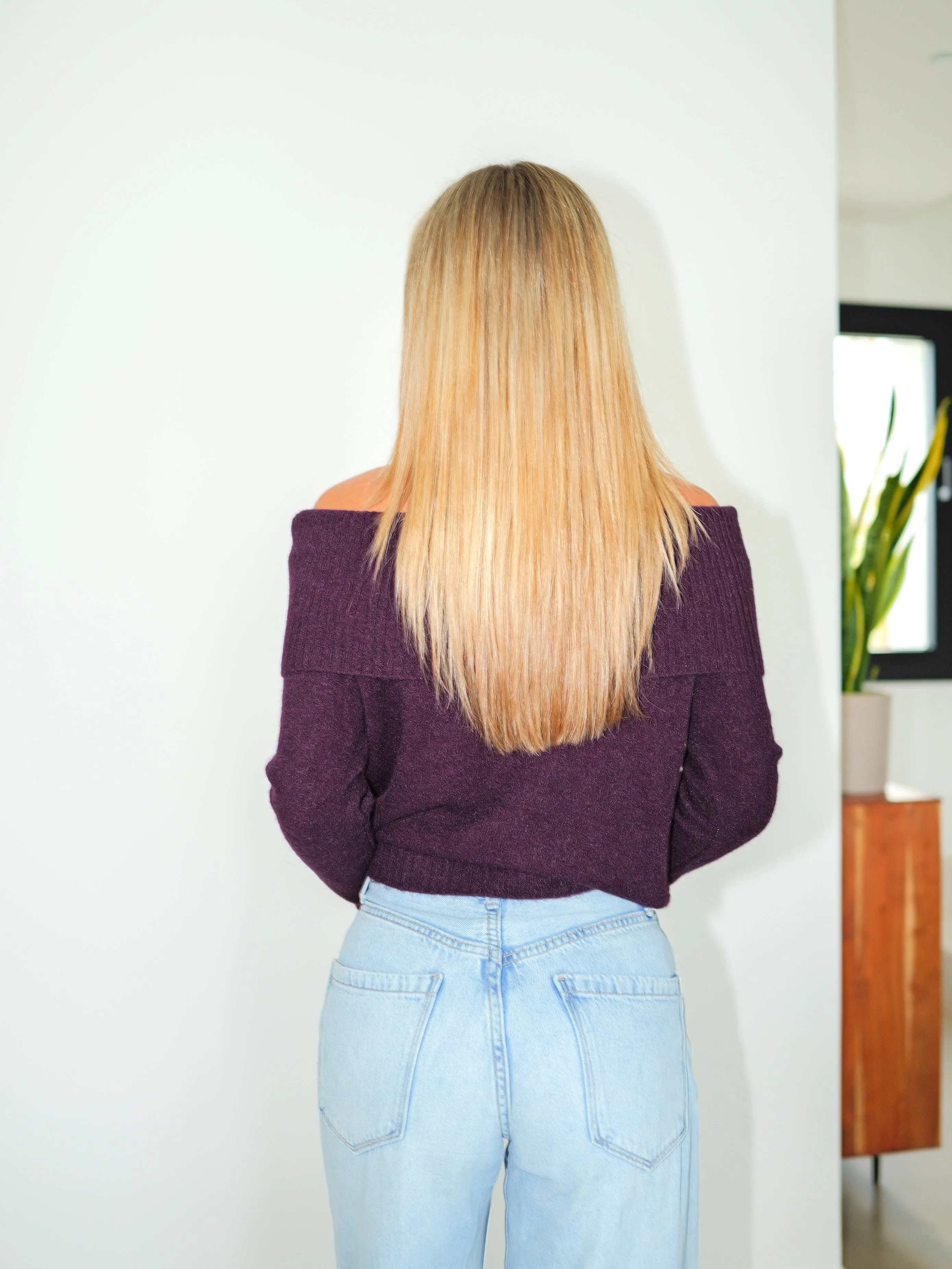 Jersey bardot mangas morado sold by Sorellas product image thumbnail 5