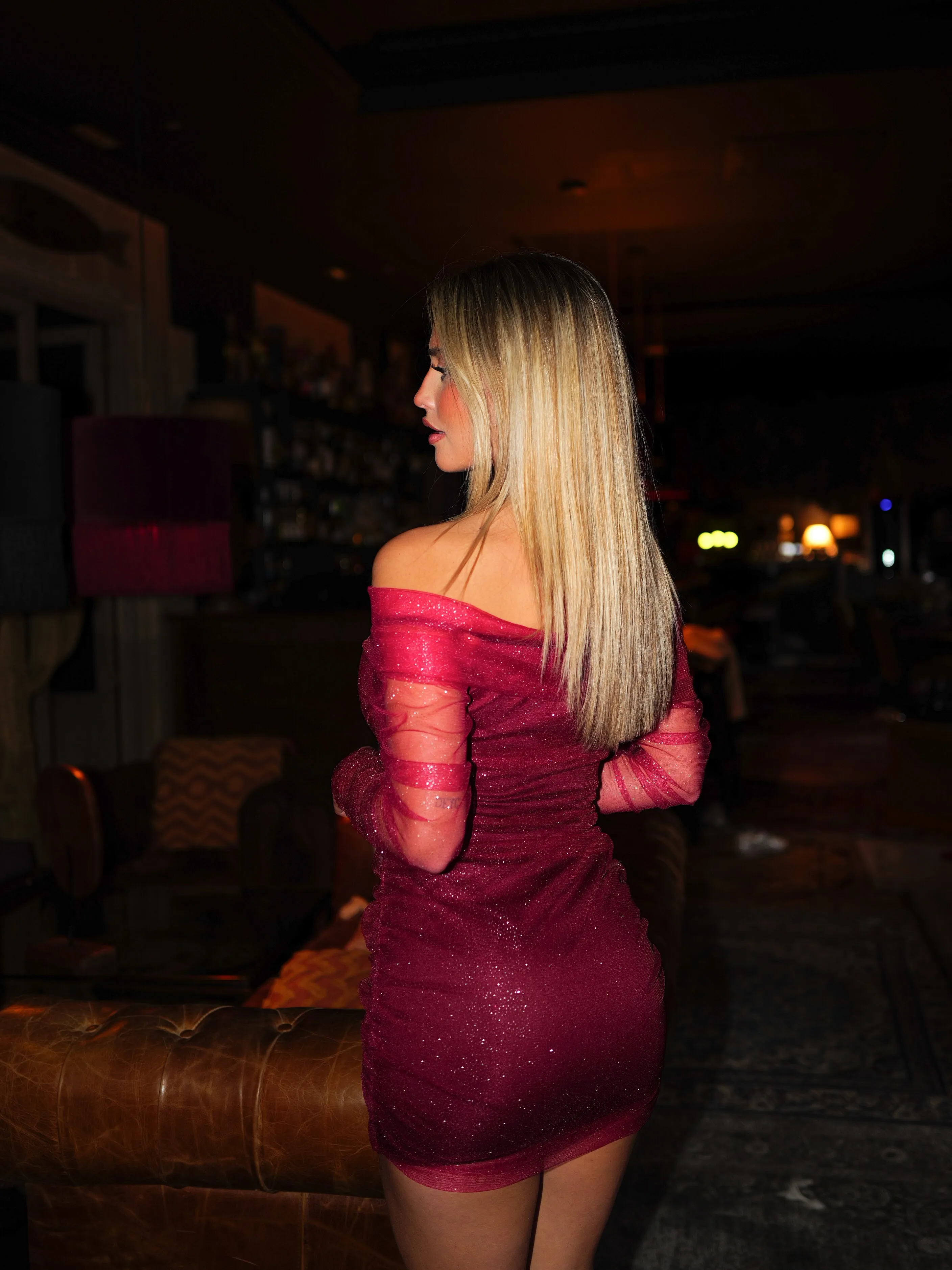 Vestido tulle brillos burdeos sold by Sorellas product image thumbnail 4