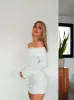 Vestido bardot glitter blanco sold by Sorellas