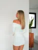 Vestido bardot glitter blanco sold by Sorellas