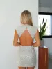 Vestido hombreras espalda glitter beige sold by Sorellas