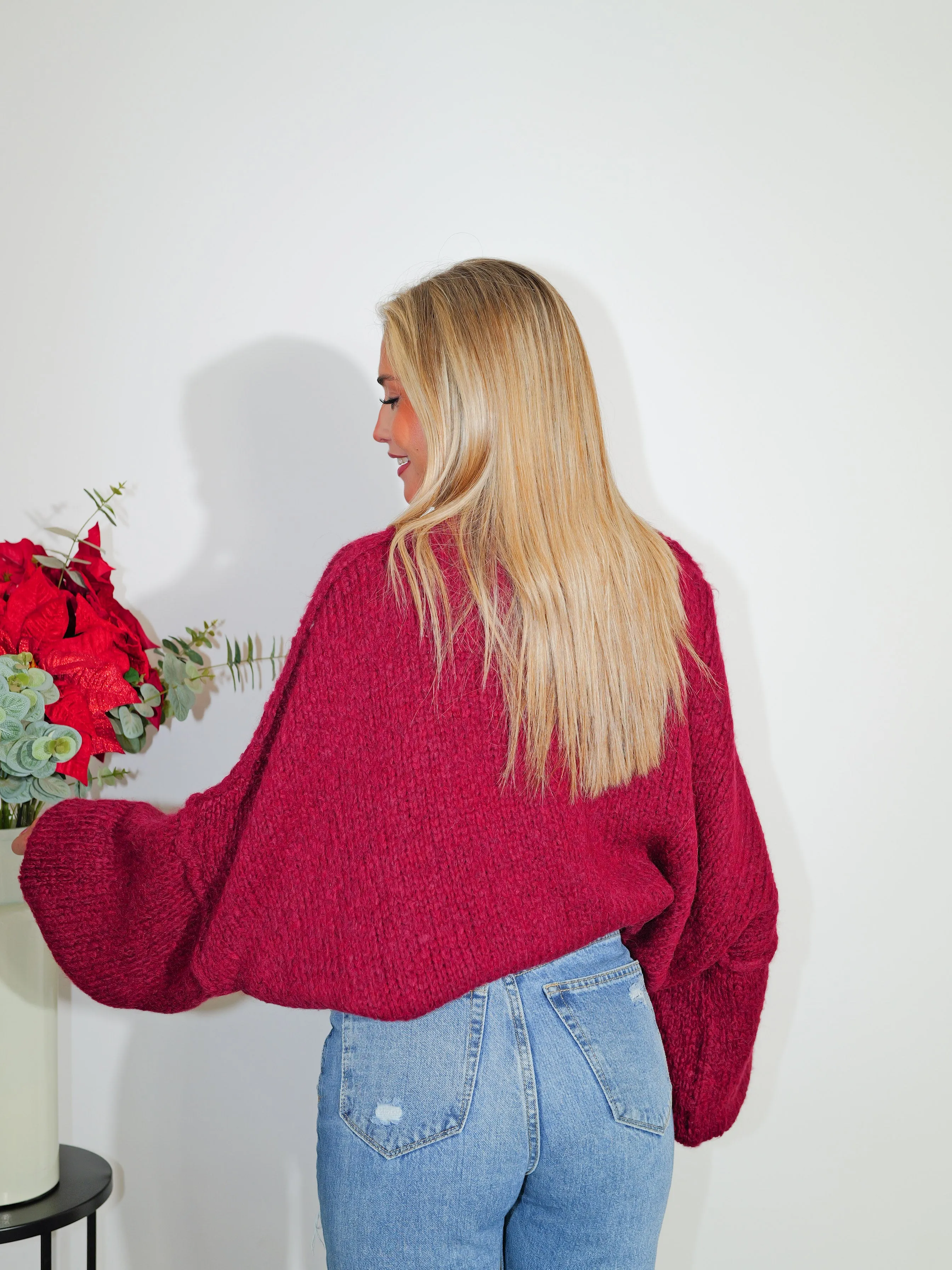 Jersey punto oversize burdeos sold by Sorellas product image thumbnail 3