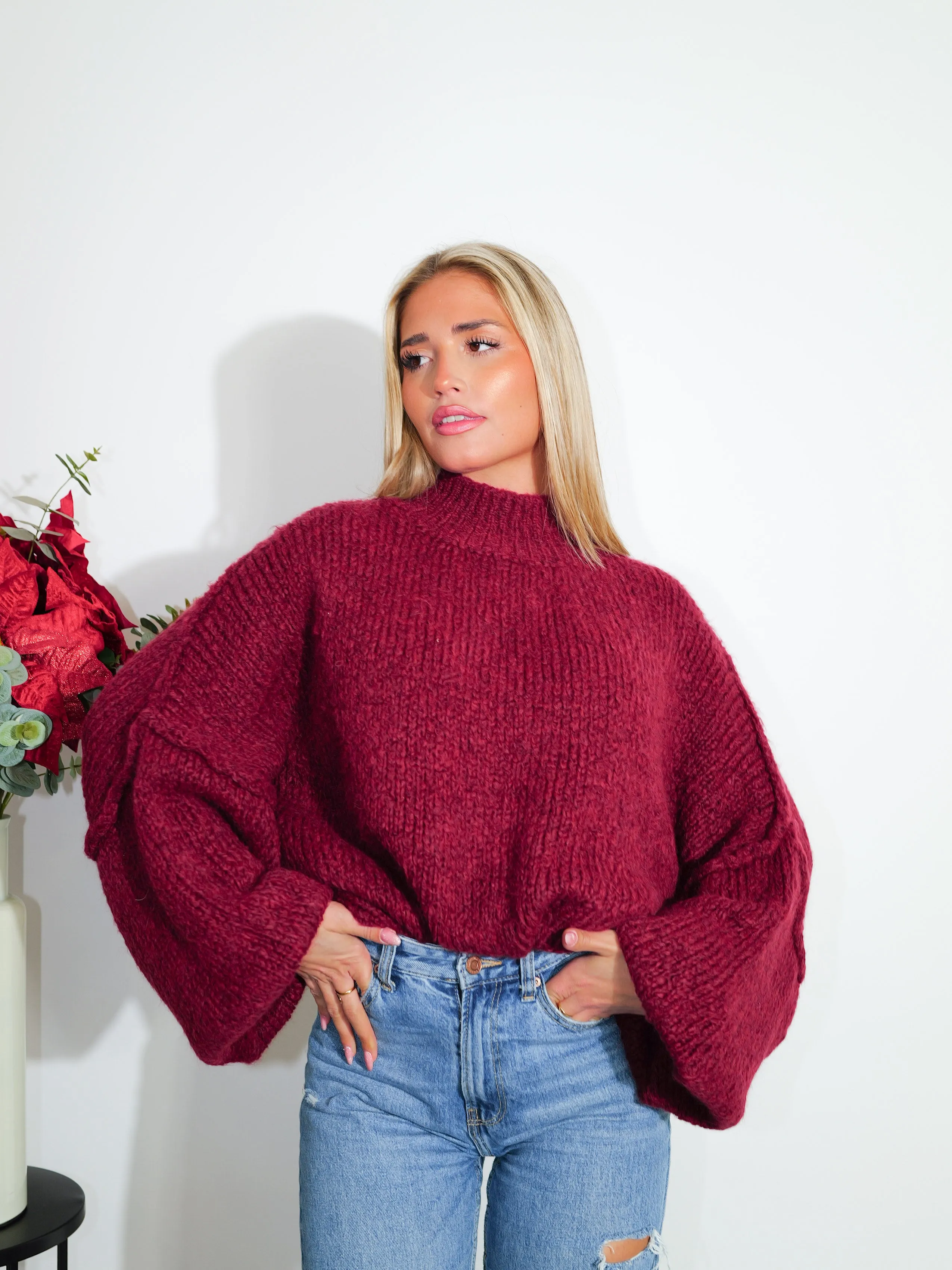 Jersey punto oversize burdeos sold by Sorellas product image thumbnail 5