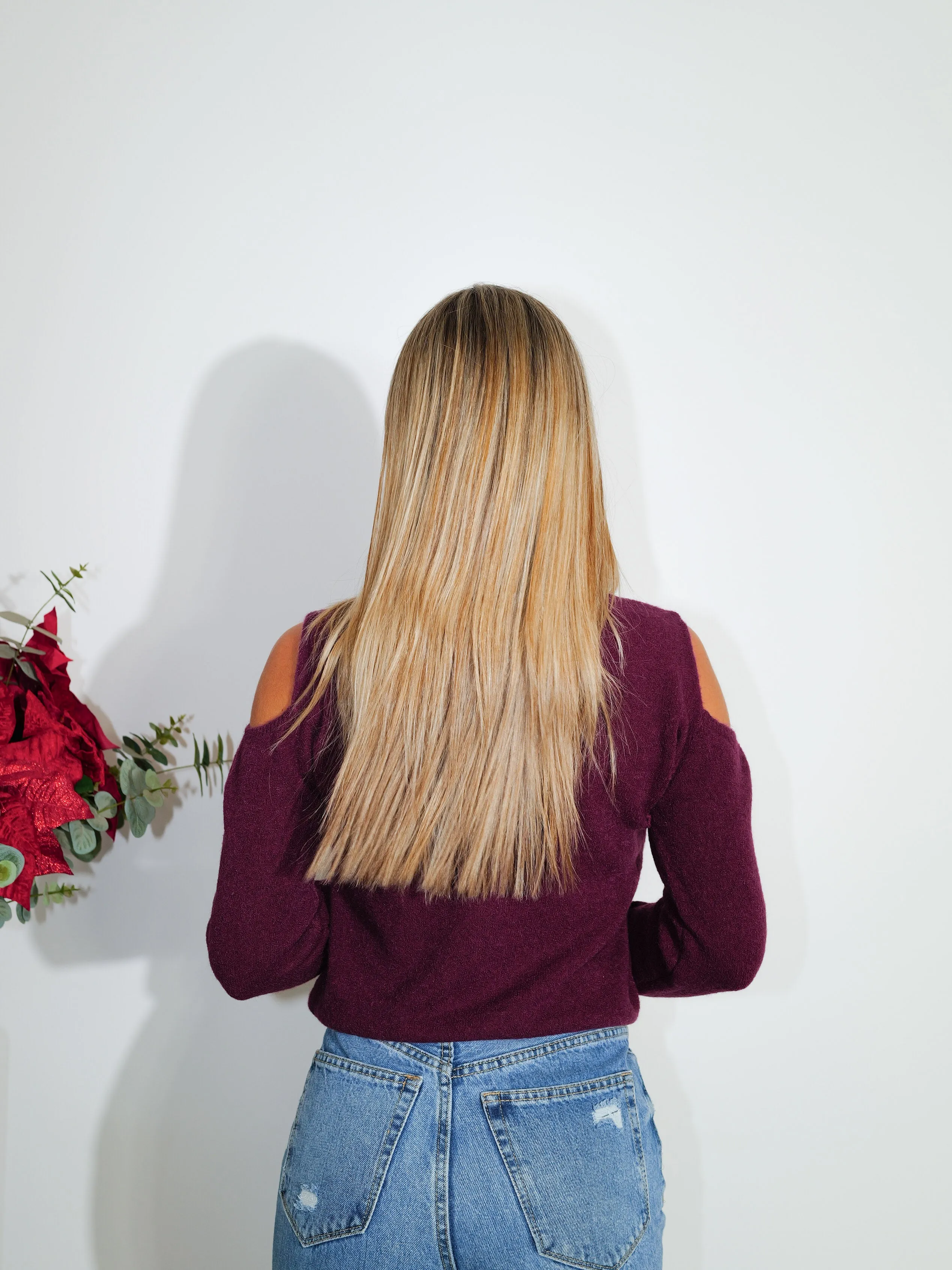 Jersey hombros cuello redondo berenjena sold by Sorellas product image thumbnail 5