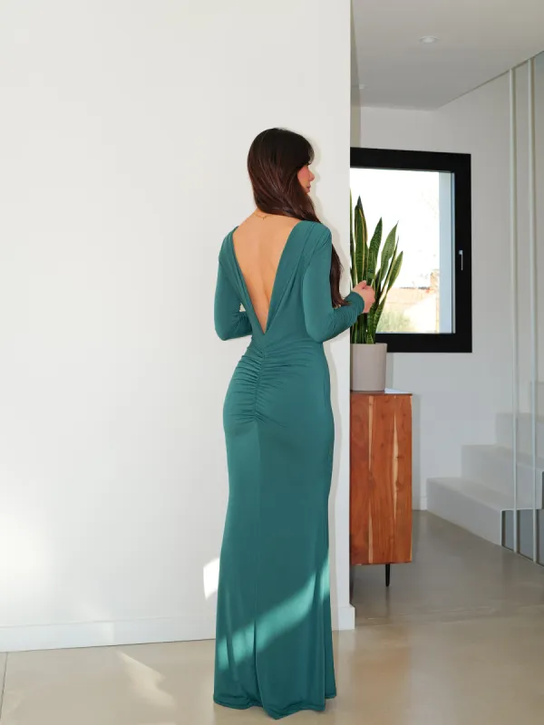 Vestido espalda fruncido botella sold by Sorellas