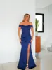 Vestido corse bardot marino sold by Sorellas