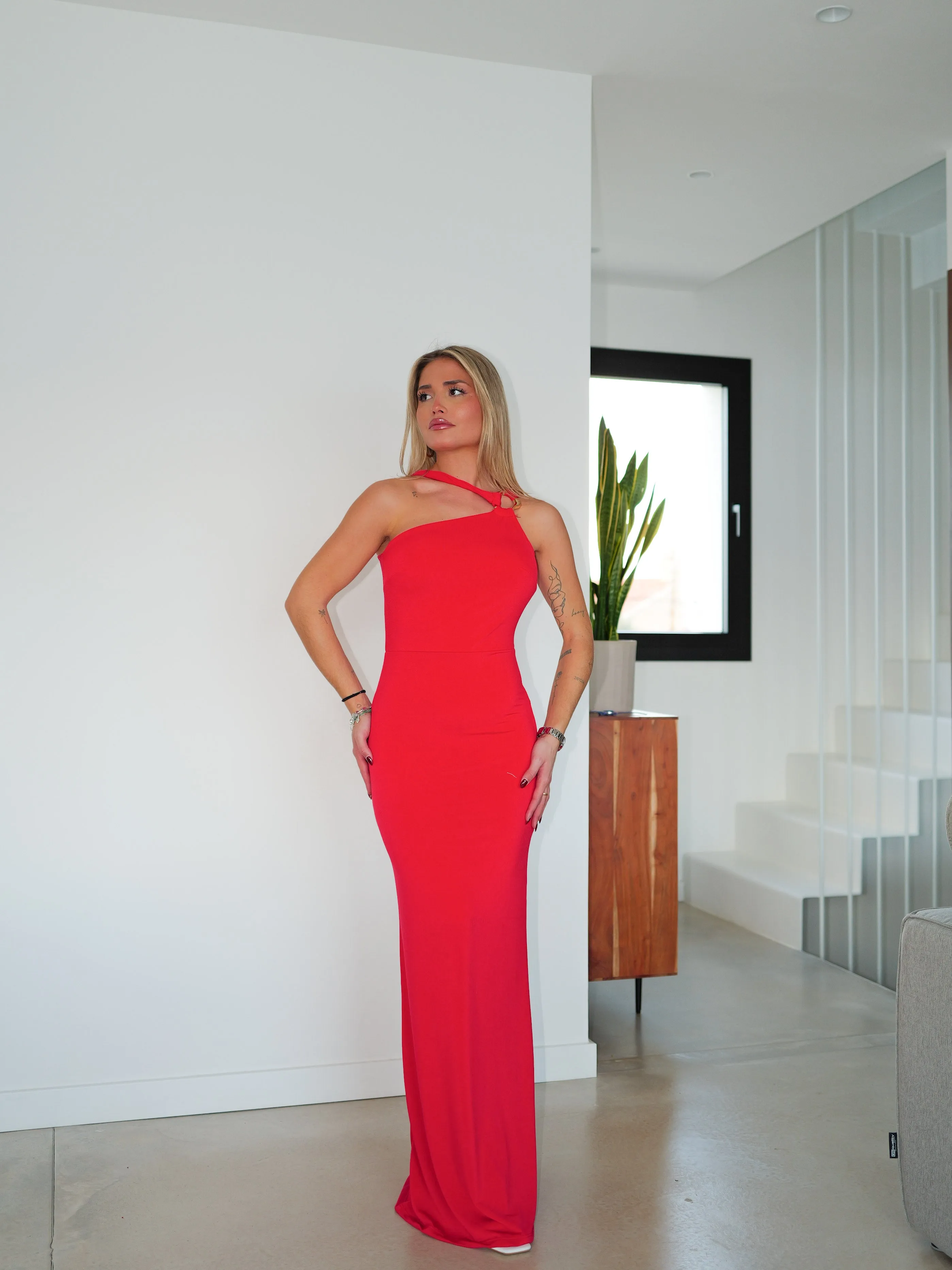 Vestido largo anilla asim rojo sold by Sorellas product image thumbnail 5