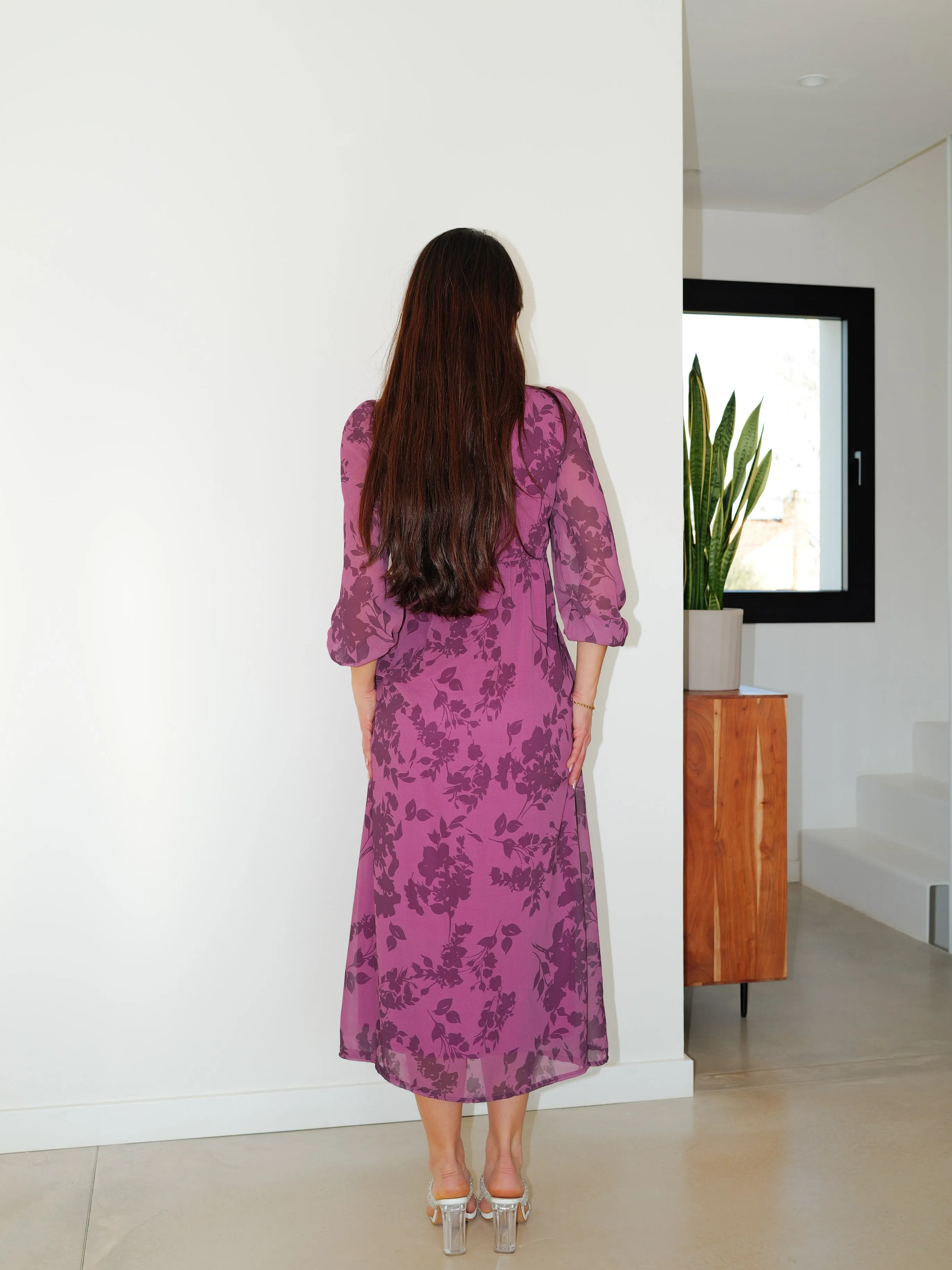 Vestido cuello nudo estampado frambuesa sold by Sorellas product image thumbnail 3