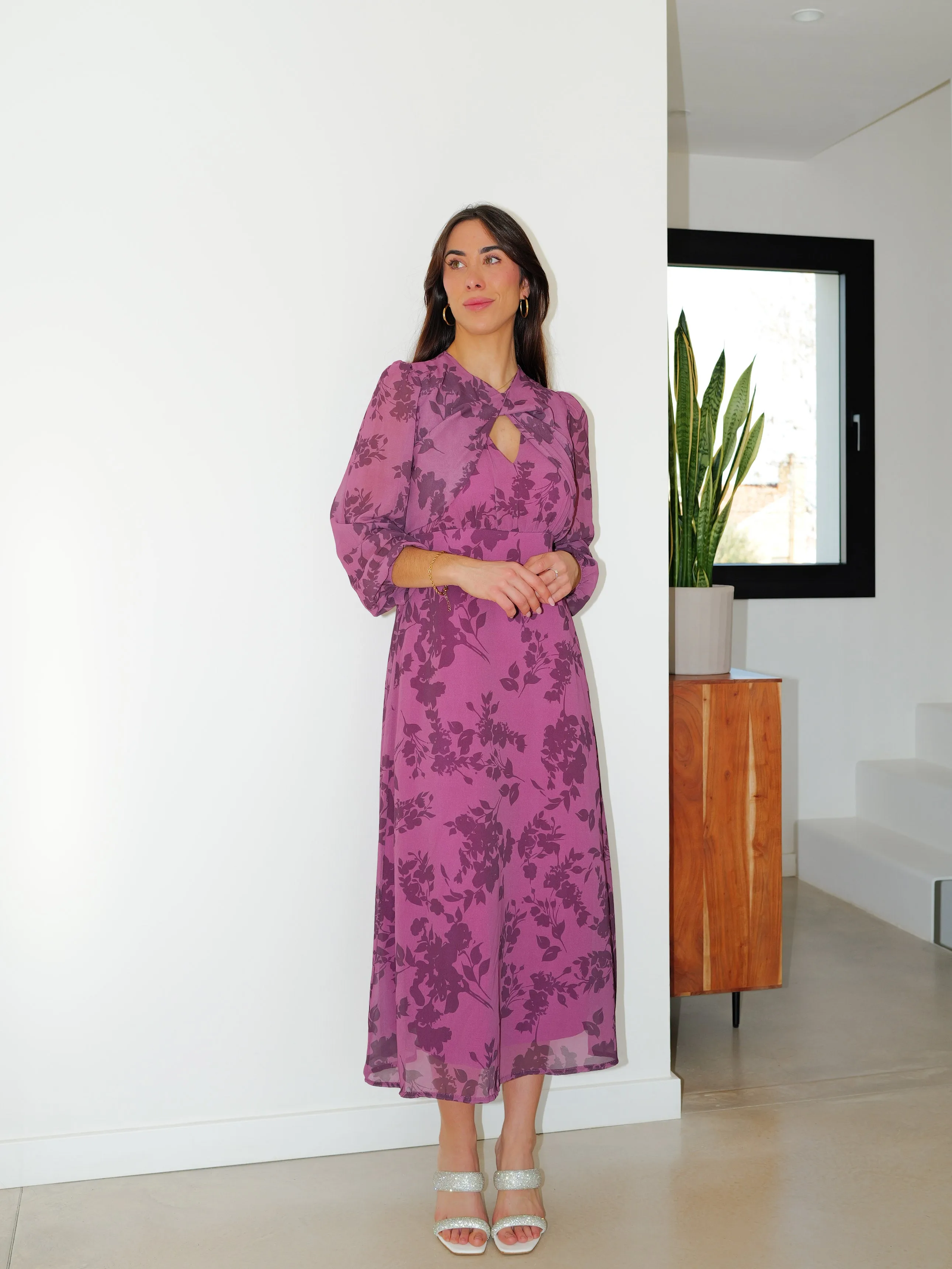 Vestido cuello nudo estampado frambuesa sold by Sorellas product image thumbnail 4