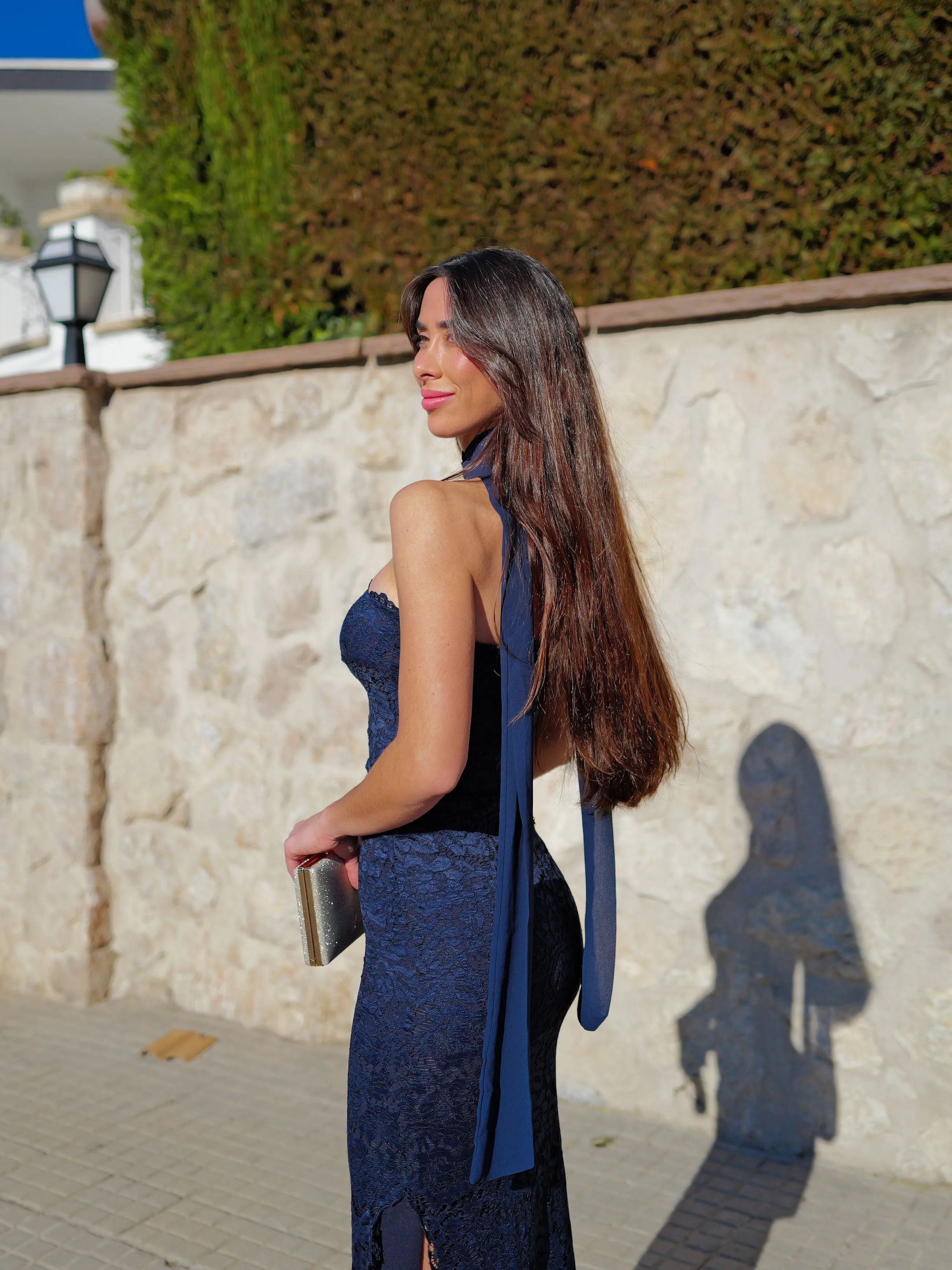 Vestido encaje choker marino sold by Sorellas product image thumbnail 4