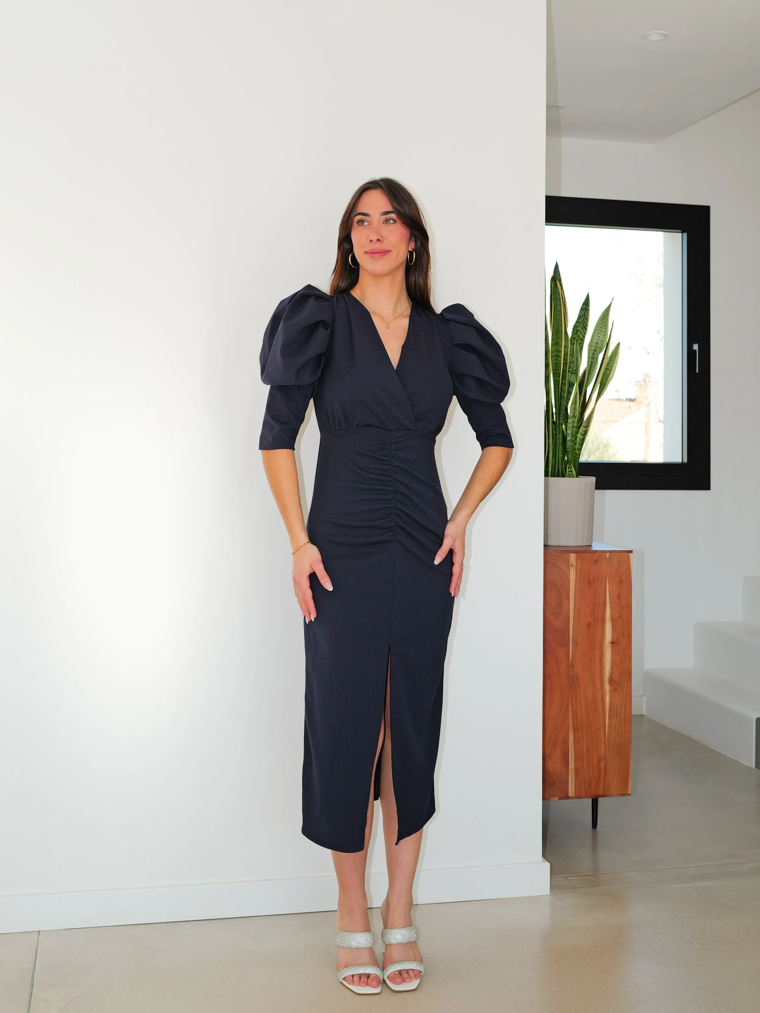 Vestido mangas abullonada marino sold by Sorellas product image thumbnail 5