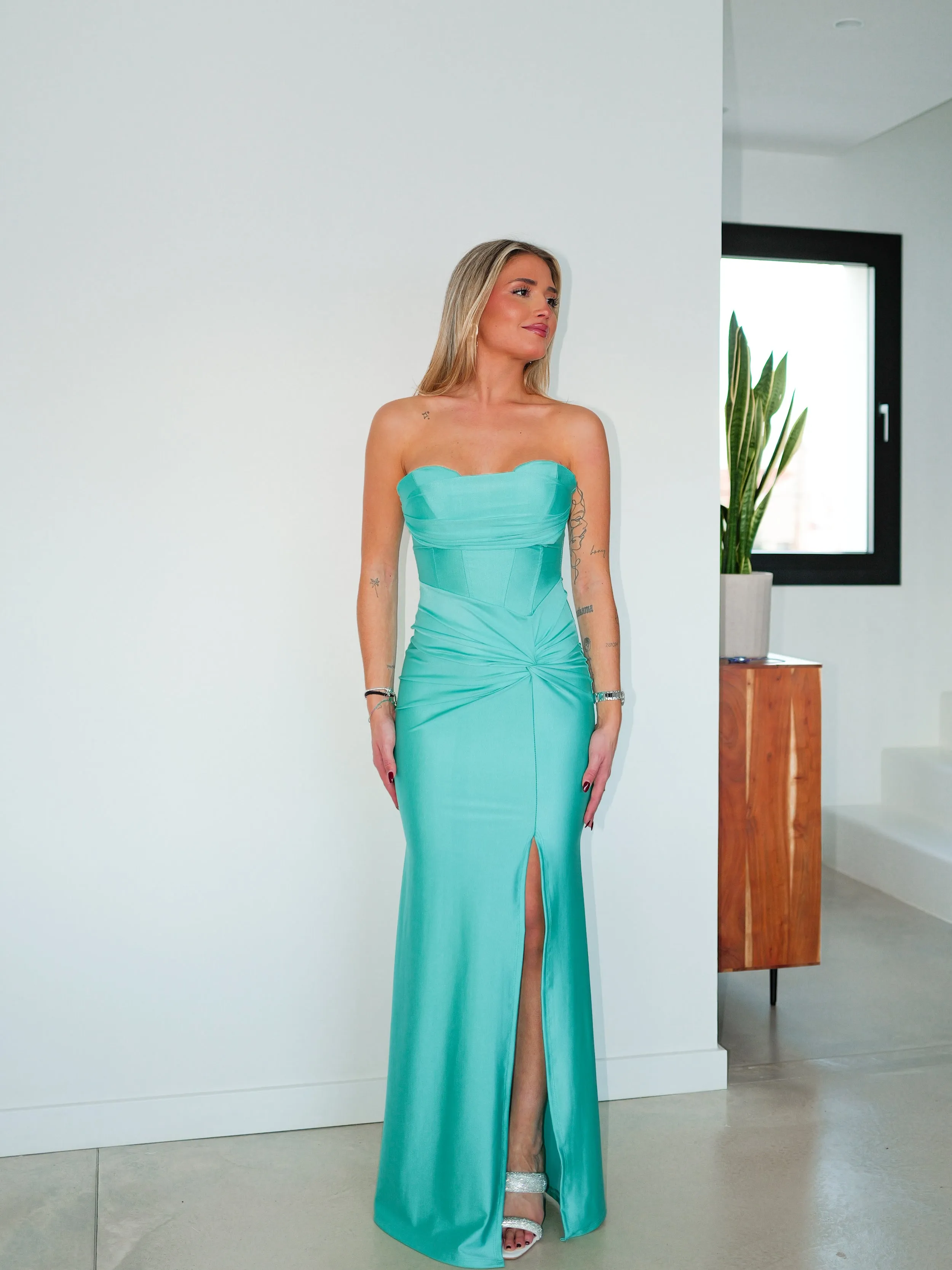 Vestido corsé banda corazón nudo turquesa sold by Sorellas product image thumbnail 3