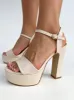 Sandalia plataforma nude sold by Sorellas