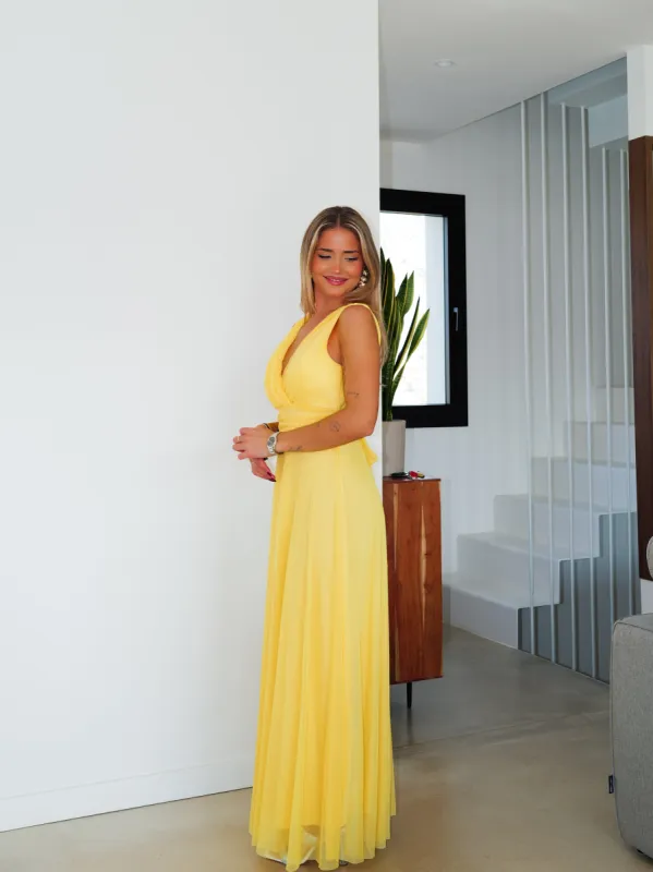 Vestido tulle pico amarillo sold by Sorellas