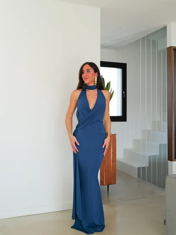 Vestido choker cut banda petróleo sold by Sorellas