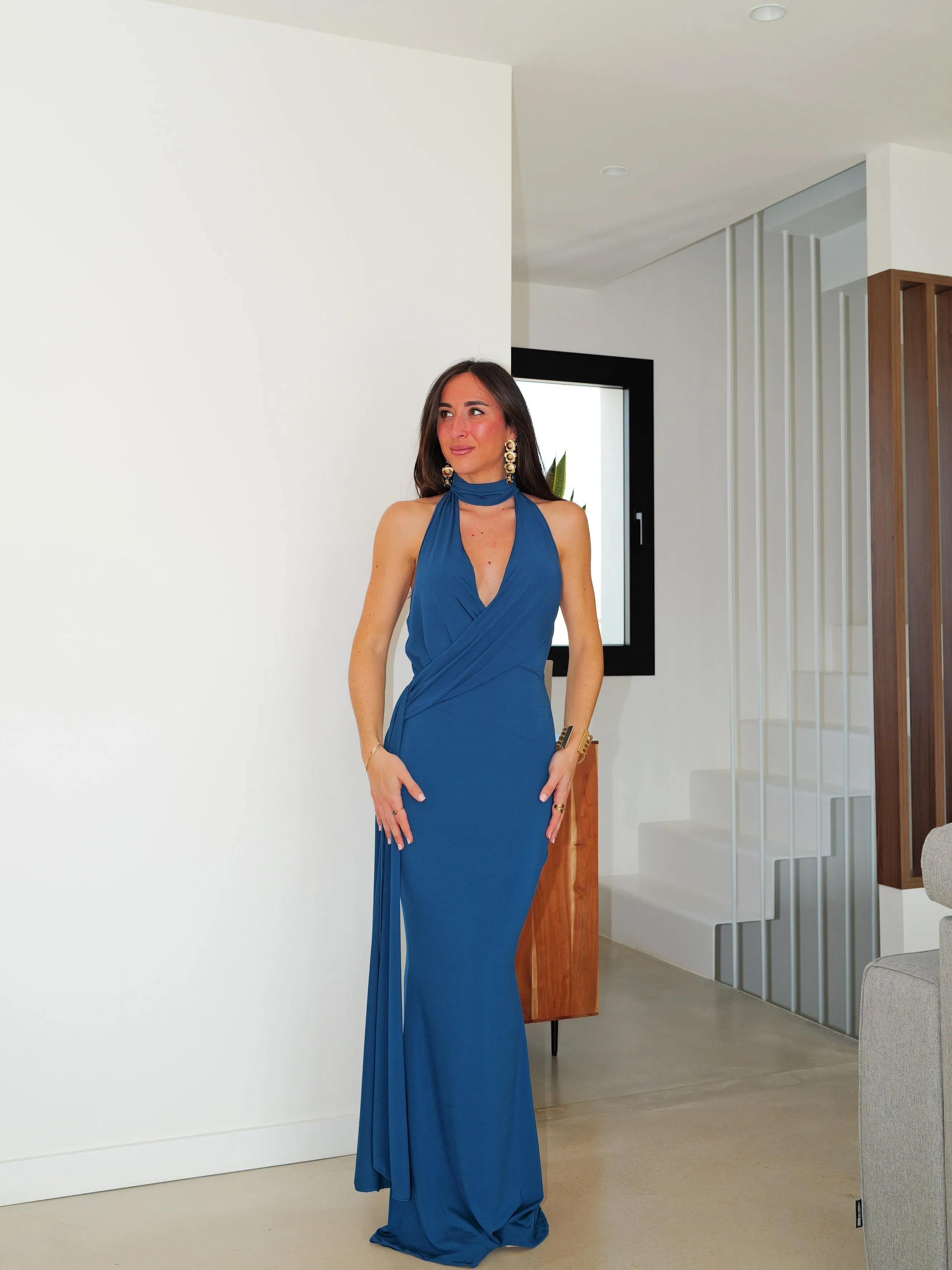 Vestido choker cut banda petróleo sold by Sorellas product image thumbnail 5