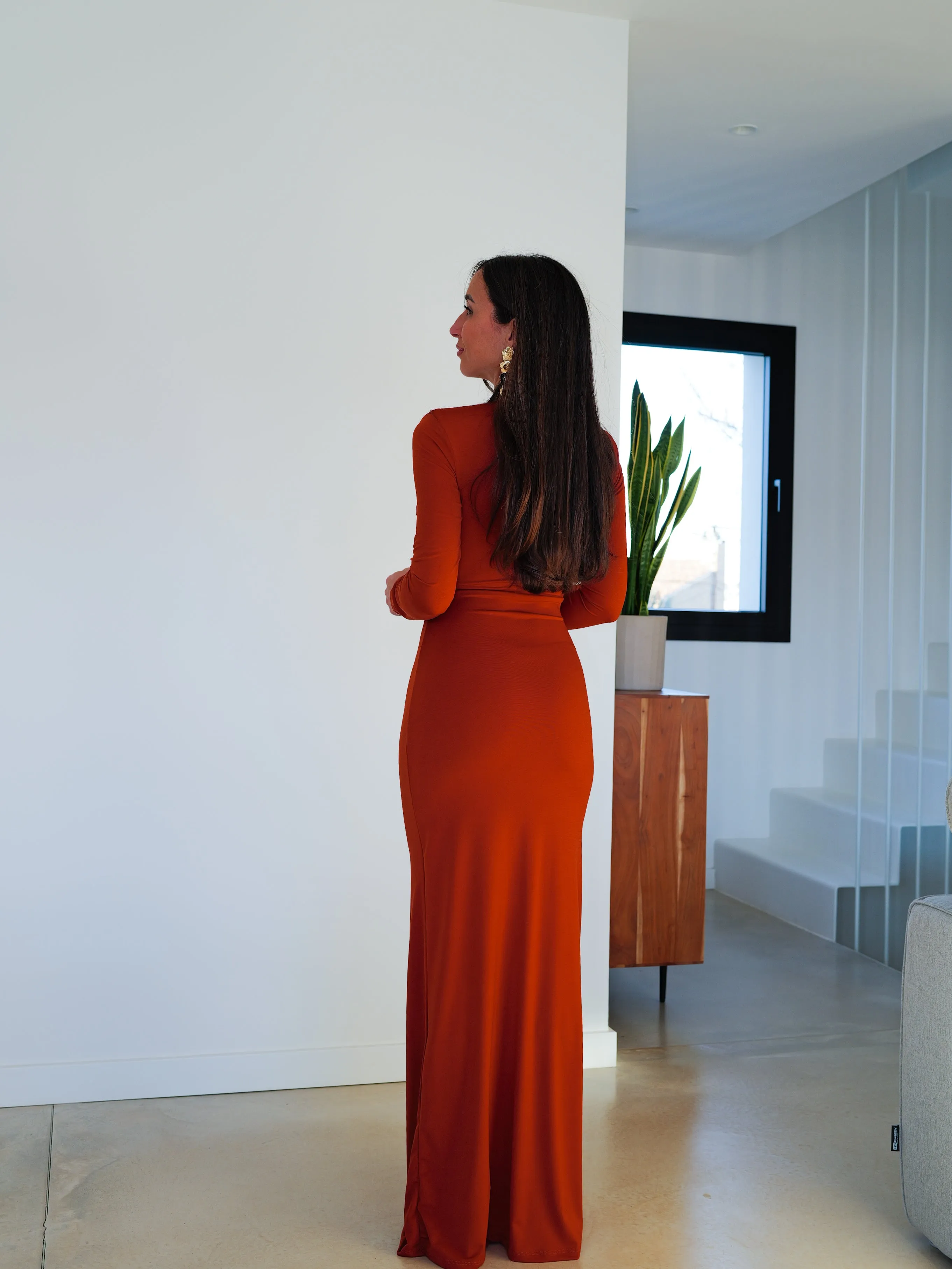 Vestido mangas detalle dorado caldera sold by Sorellas product image thumbnail 4