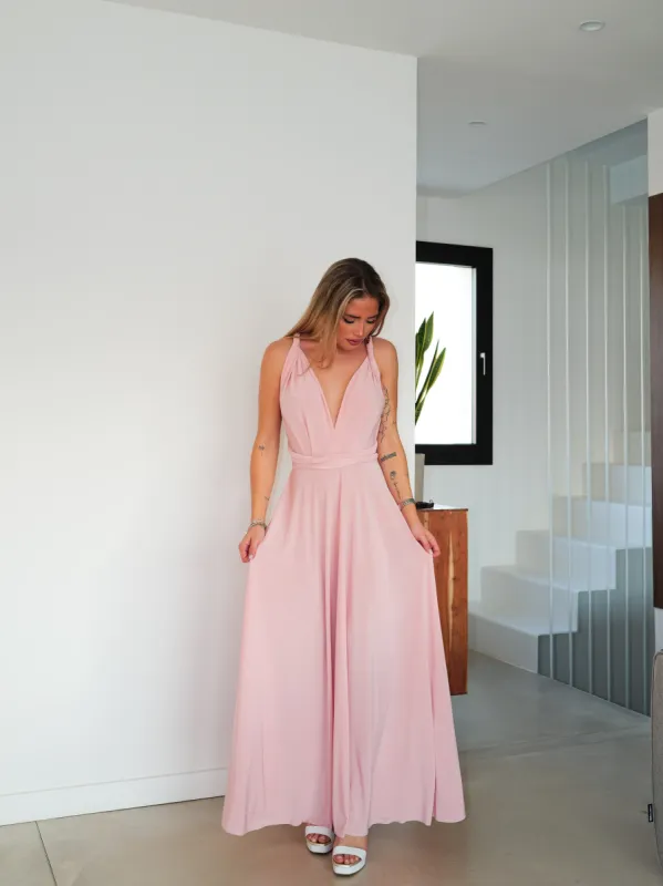 Vestido largo multi nude sold by Sorellas